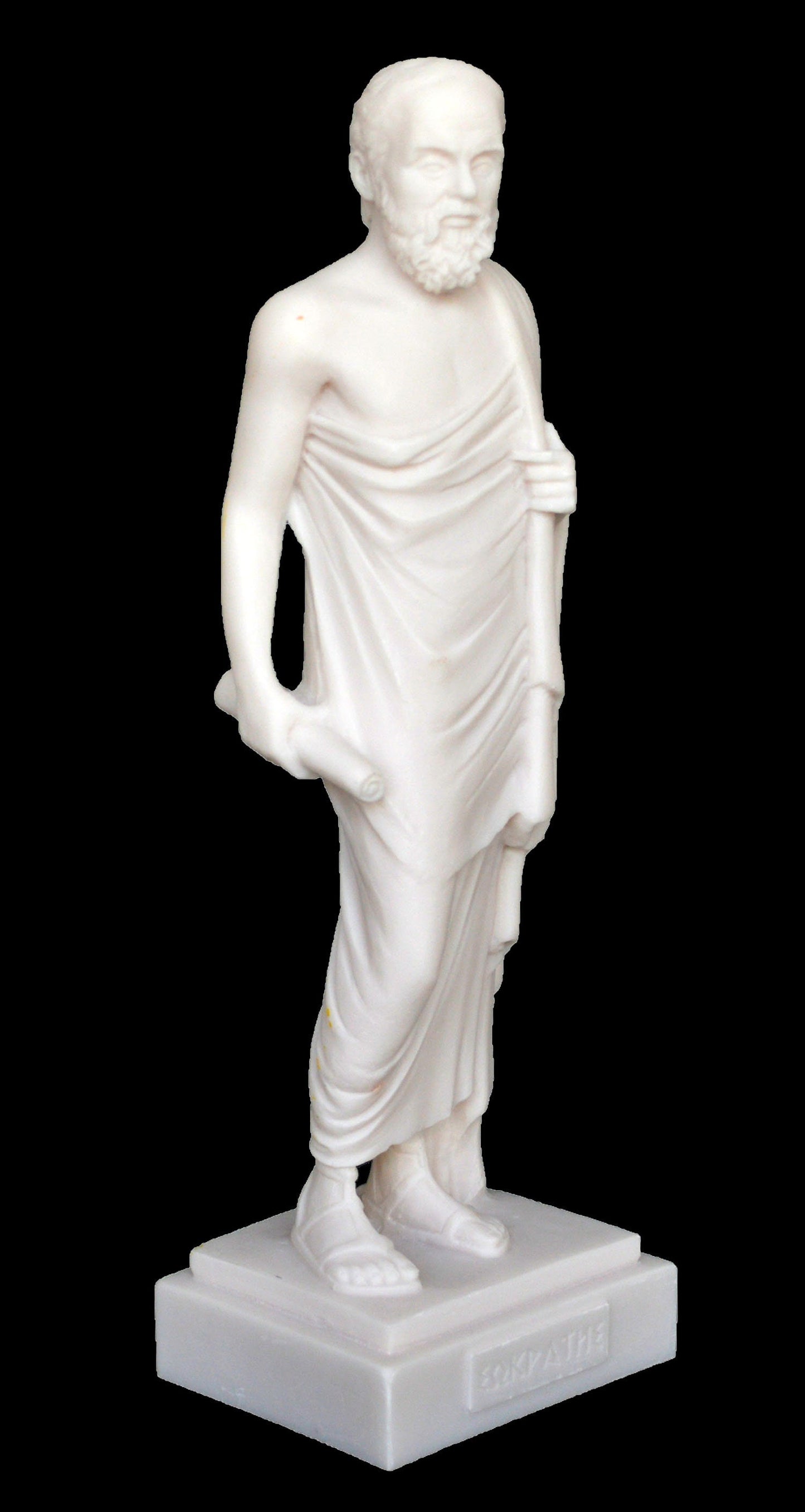 Socrates - Ancient Greek Philosopher - 470-399 BC - Teacher of Plato - Father of Western Philosophy - Alabaster Statue Sculpture