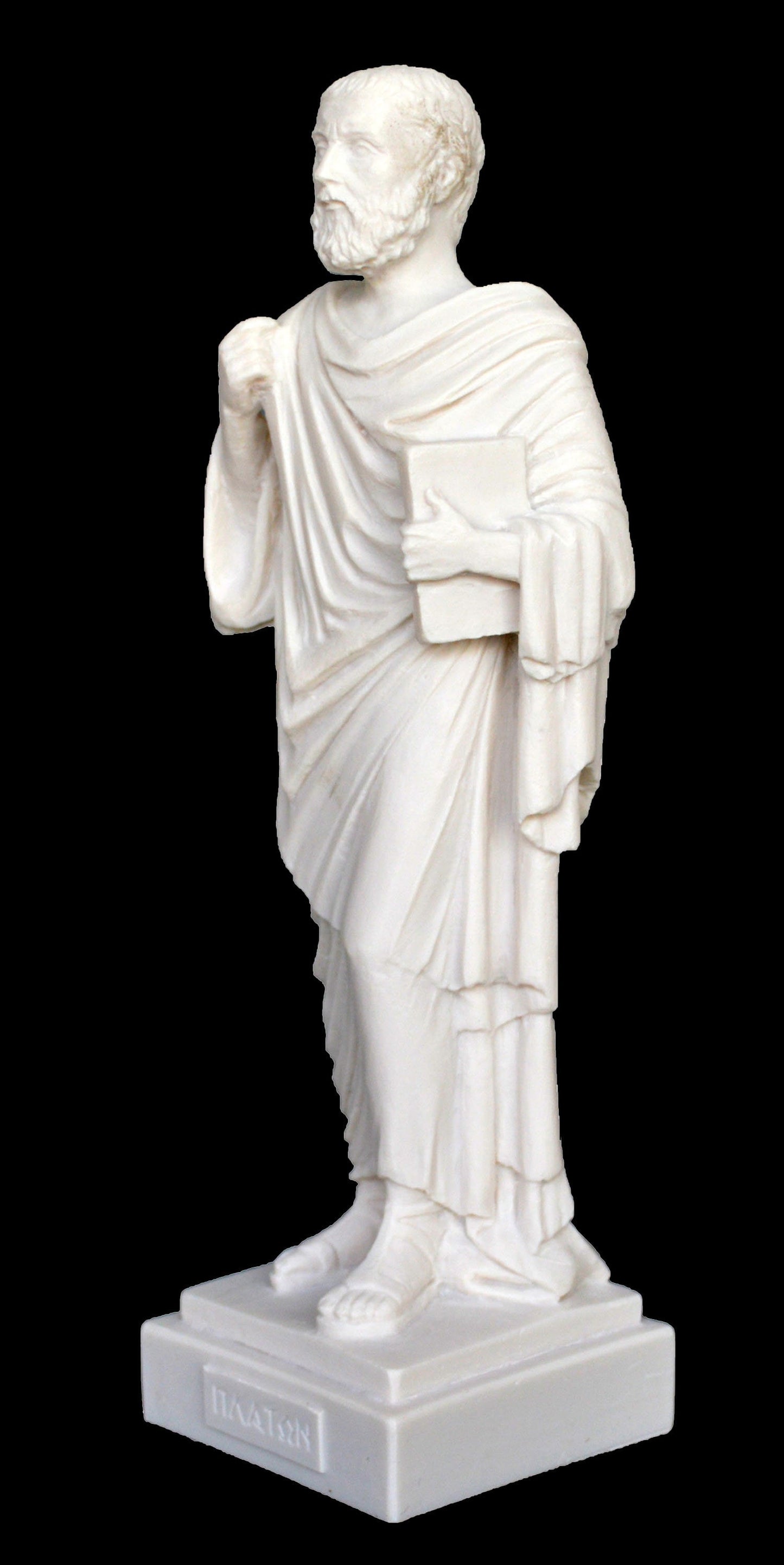 Plato - Ancient Greek Philosopher - one of the most important figures of the Ancient Greek world - Alabaster Statue