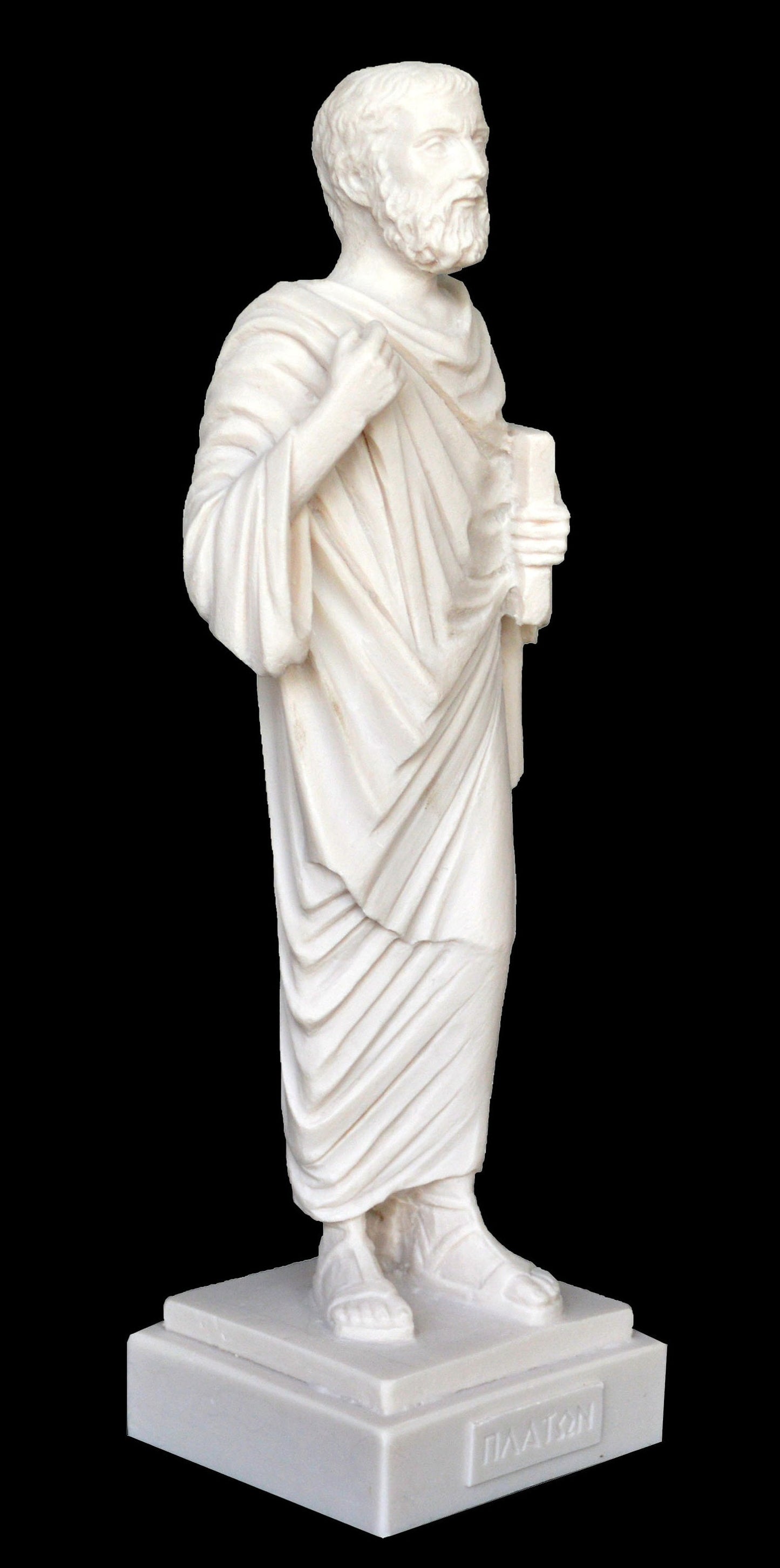 Plato - Ancient Greek Philosopher - one of the most important figures of the Ancient Greek world - Alabaster Statue