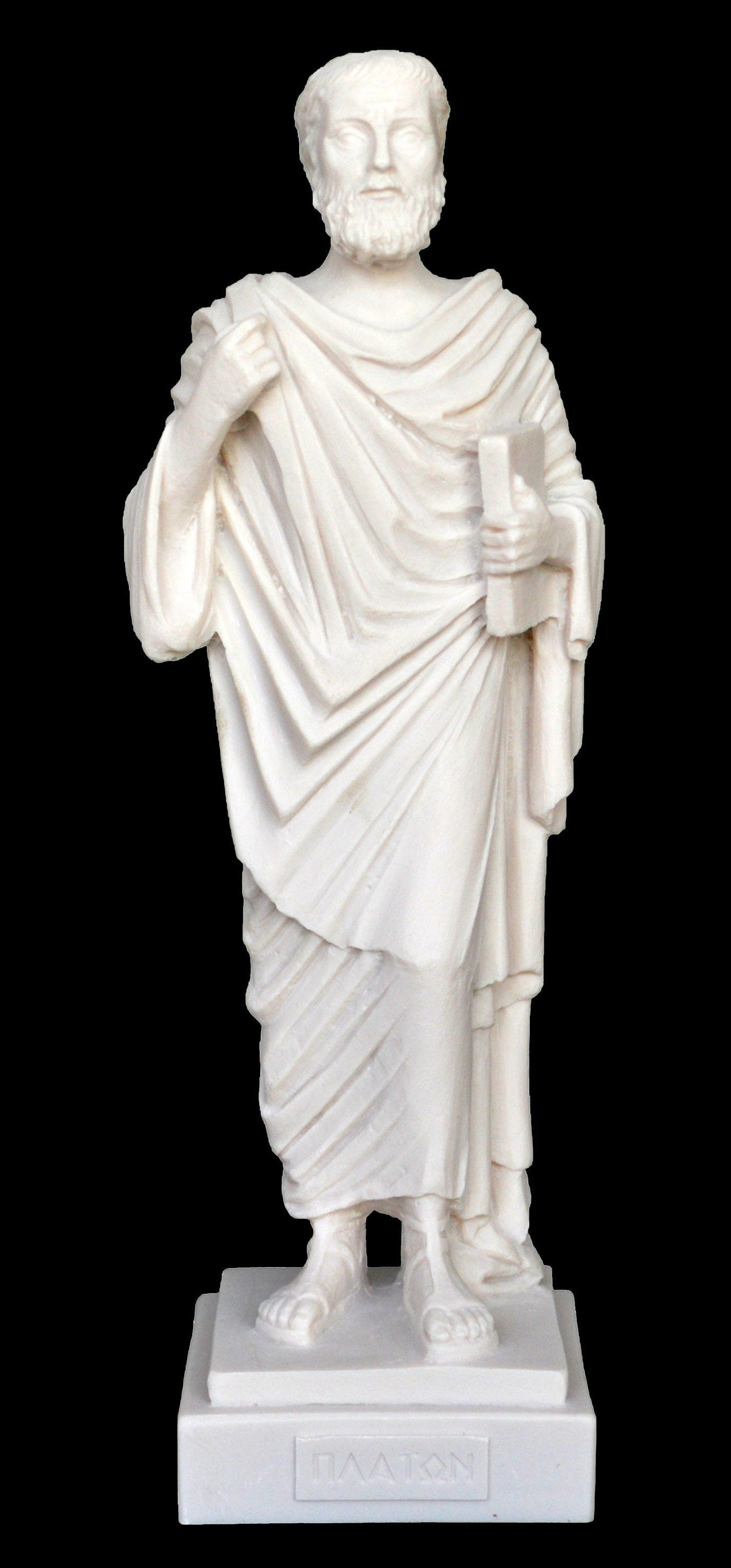 Plato - Ancient Greek Philosopher - one of the most important figures of the Ancient Greek world - Alabaster Statue
