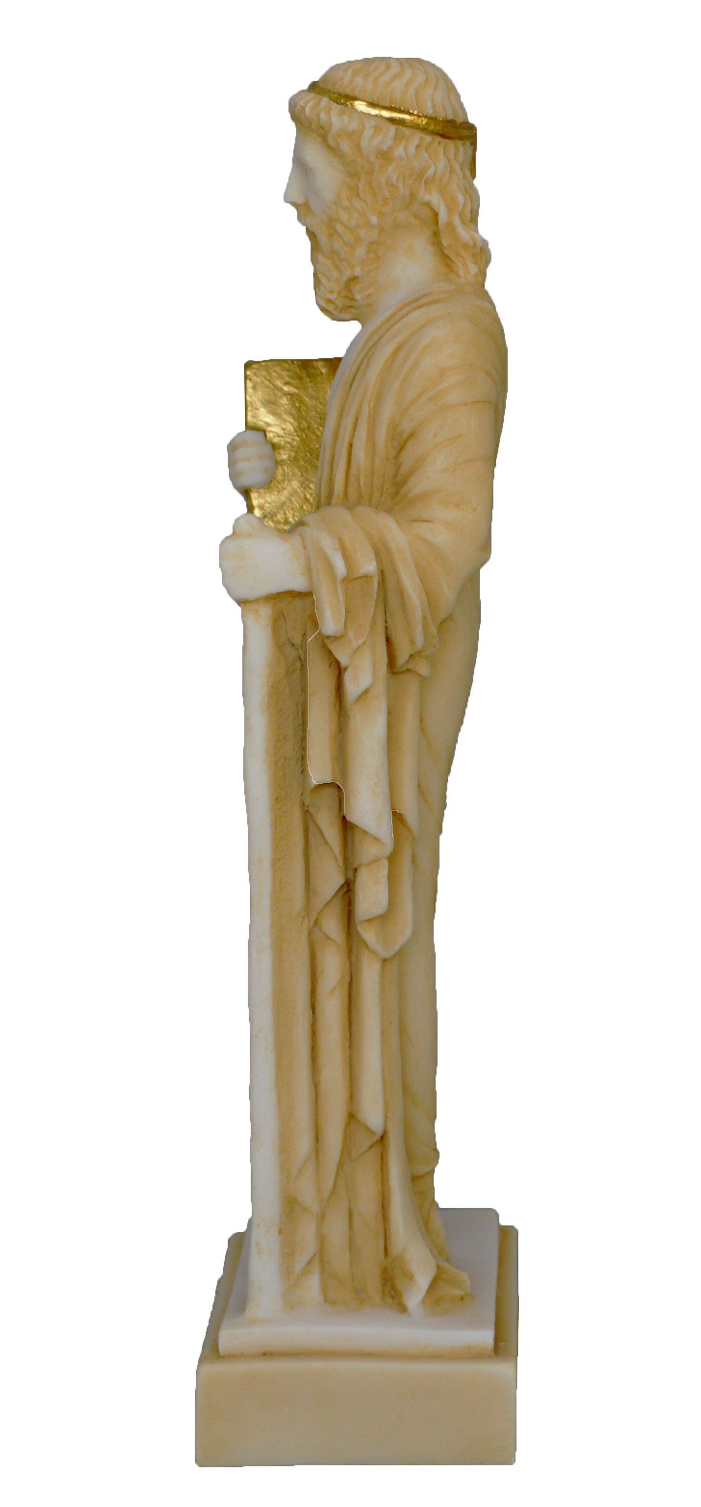 Heraclitus of Ephesus - Ancient Greek Philosopher - Unity of Opposites and Harmony in the World - Aged Alabaster Statue