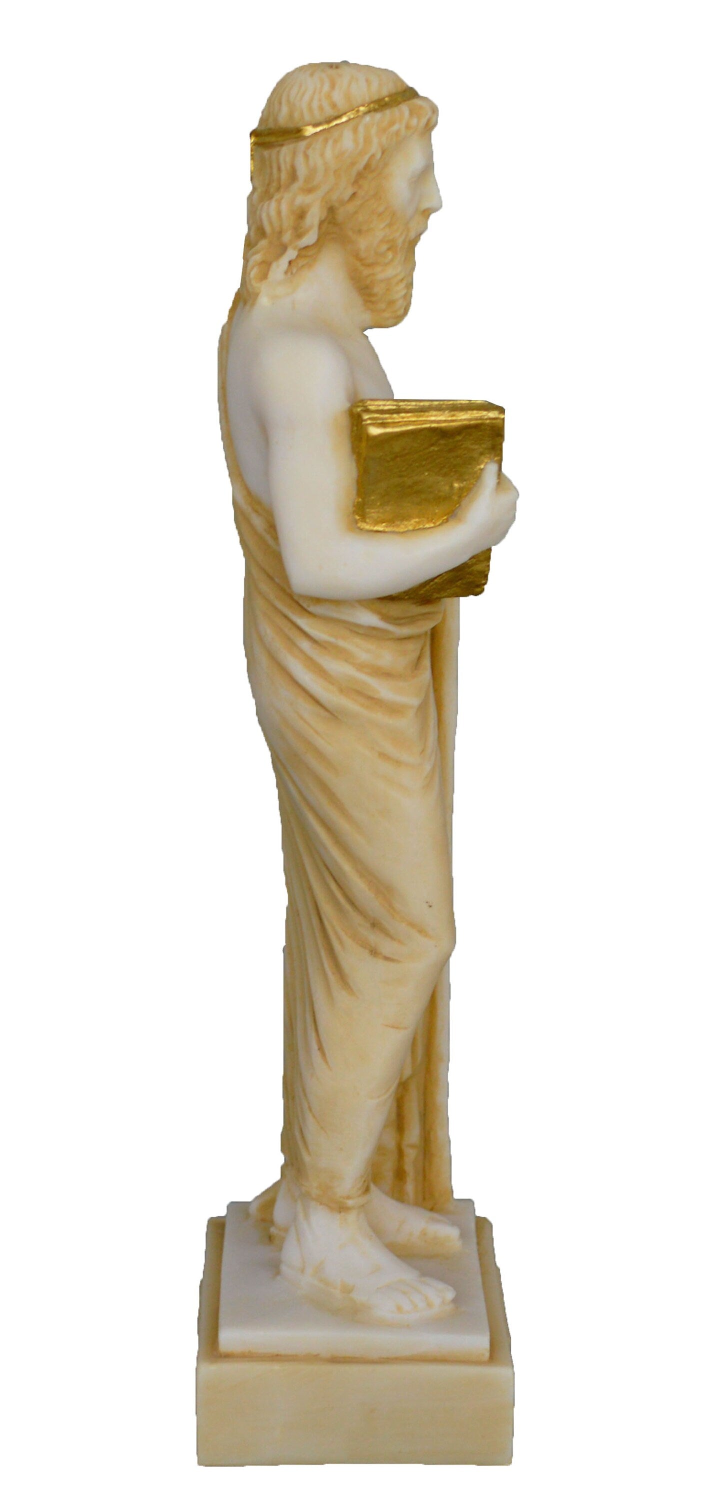 Heraclitus of Ephesus - Ancient Greek Philosopher - Unity of Opposites and Harmony in the World - Aged Alabaster Statue
