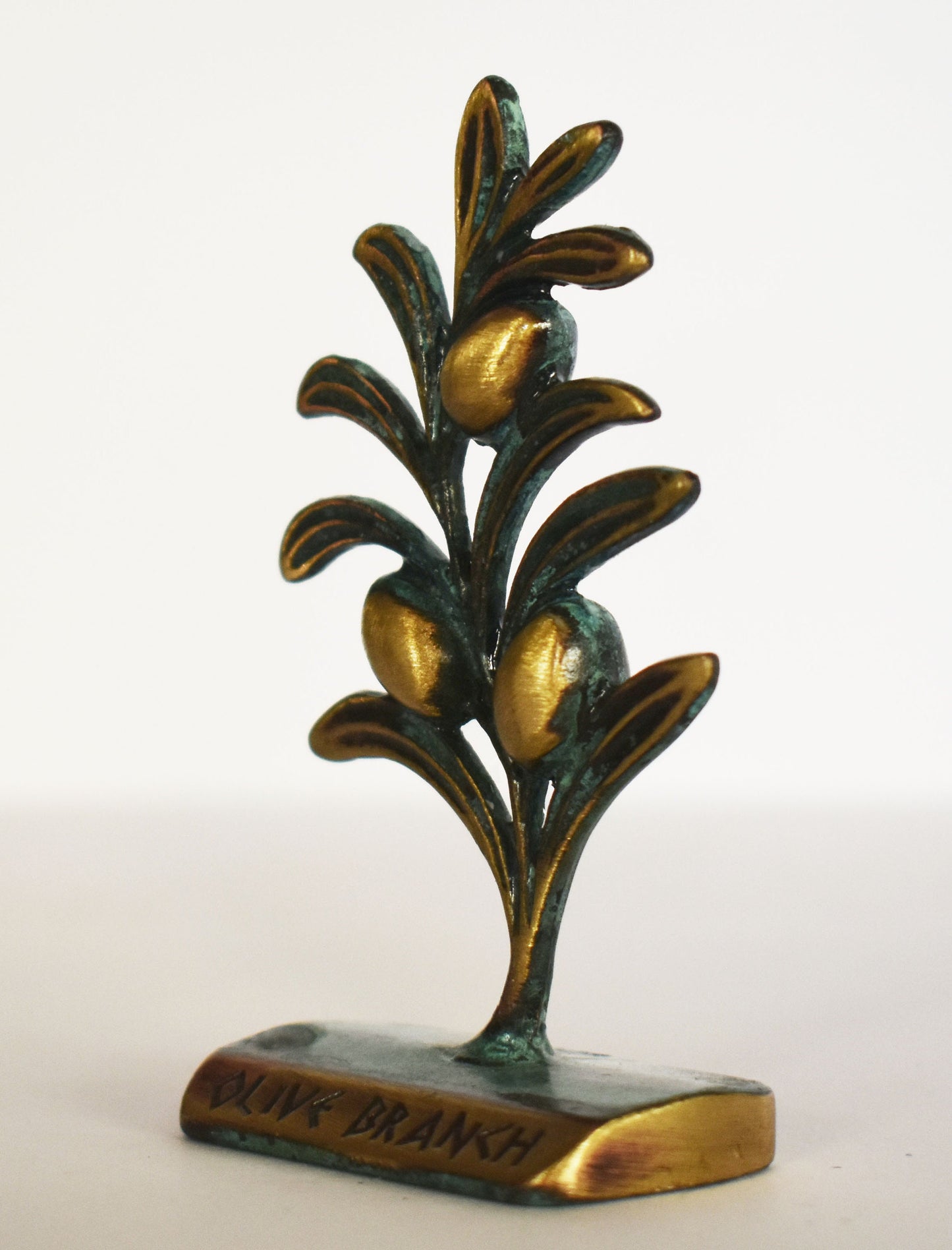 Olive branch - Ancient Greek Miniature - Symbol of Peace and Friendship - pure Bronze Sculpture