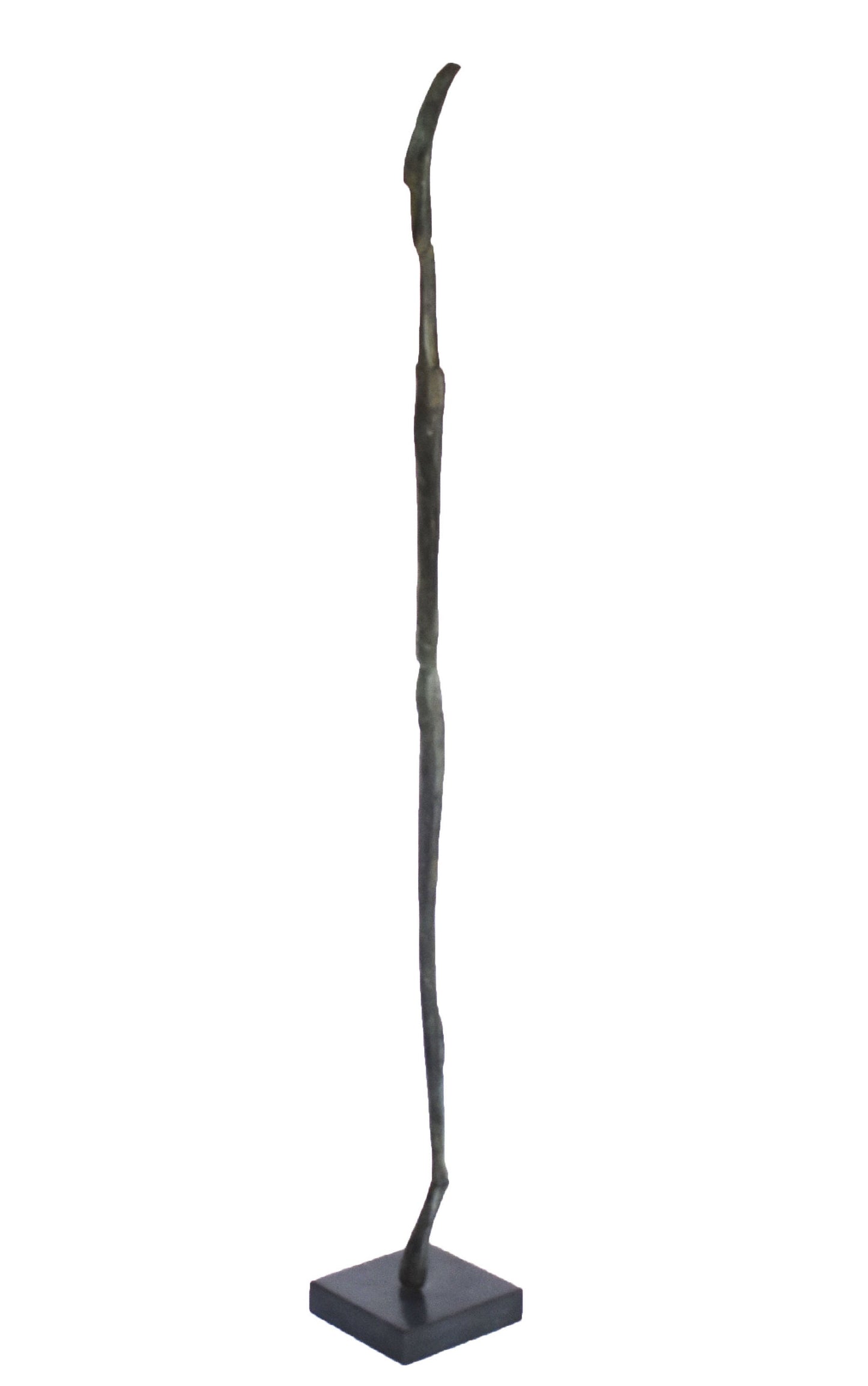 Cycladic female idol - highly stylised depiction of the human form - Figure from Keros island, Greece - marble base - pure bronze statue