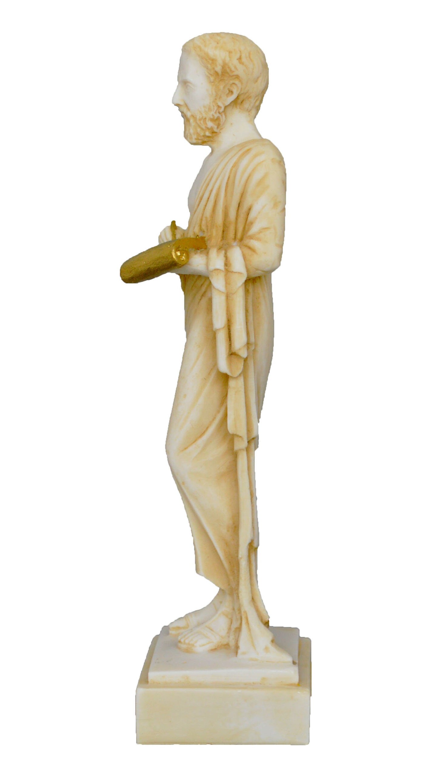 Herodotus of Halicarnassus - 484–425 BC - Ancient Greek Historian and Geographer - Greco-Persian Wars - Aged Alabaster Statue