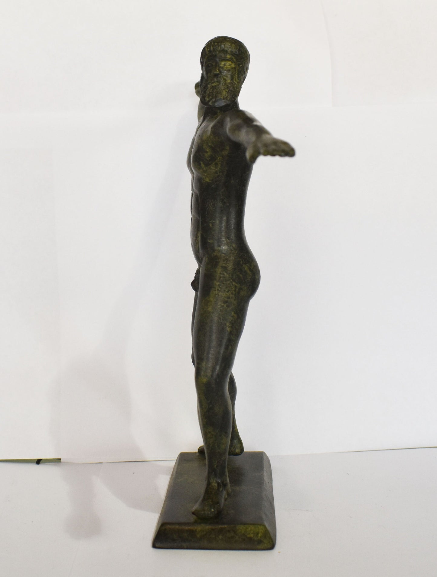Zeus or Poseidon  of Artemision - ancient Greek reproduction - pure bronze  statue