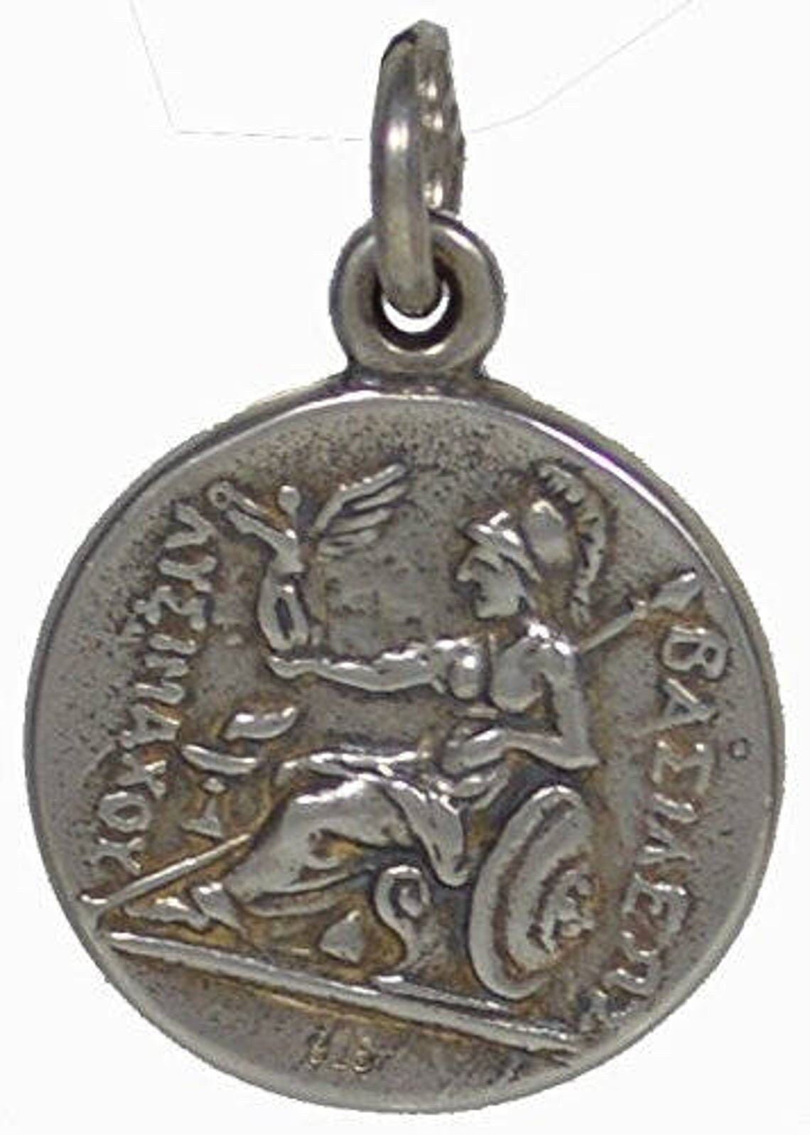 Alexander The Great - Macedonian King - Lysimachos Coin Pendant  - 925 Sterling Silver