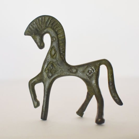 Ancient Greek Horse - pure Bronze Sculpture - Symbol of Wealth and Prosperity - Companion of Humans, Heroes, and Gods