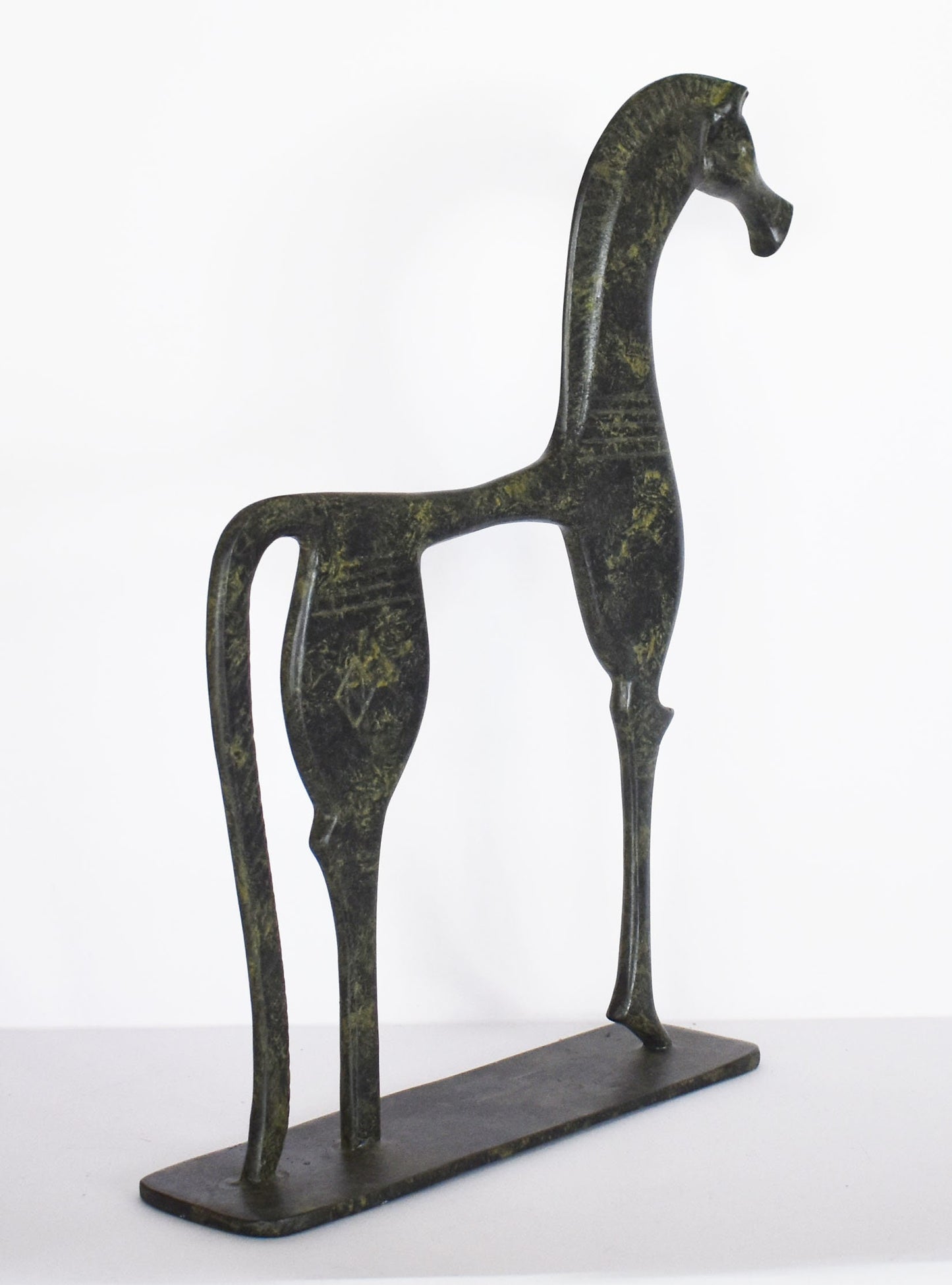 Ancient Greek Horse - pure Bronze Sculpture - Museum Copy - Symbol of Wealth and Prosperity