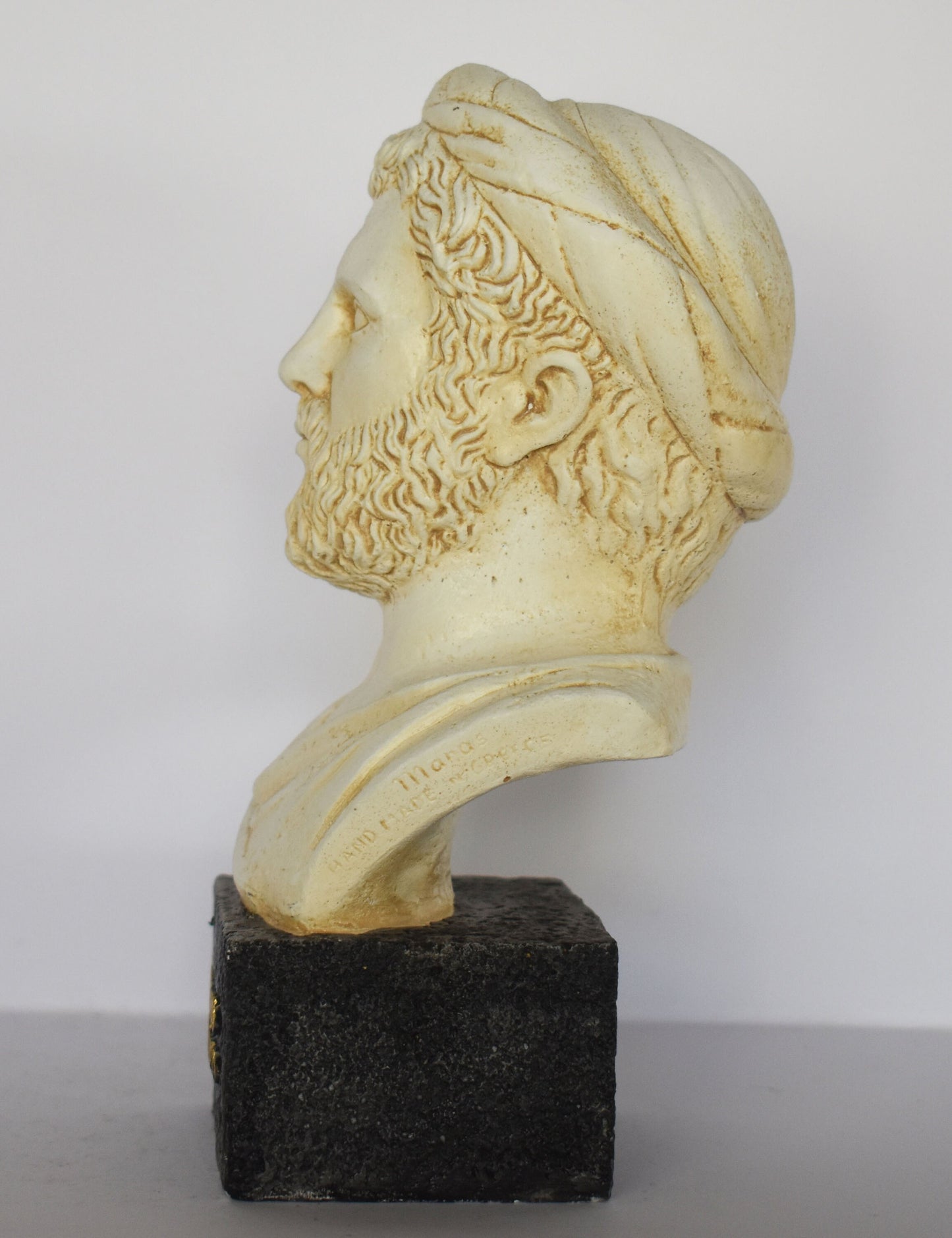 Pythagoras of Samos - ancient Greek mathematician, philosopher - museum reproduction - head bust