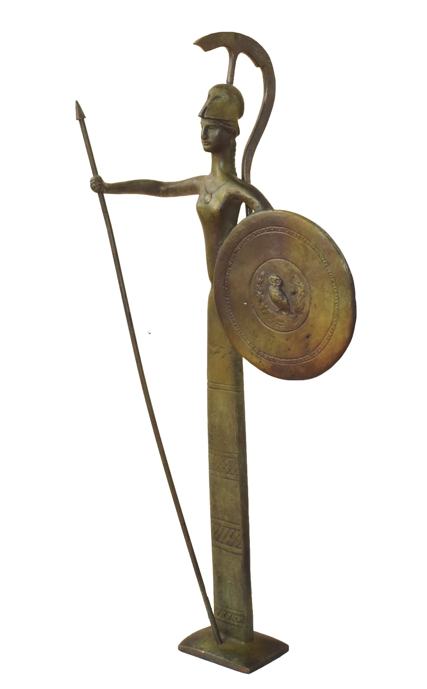 Athena Minerva - Greek Roman Goddess of wisdom and strategy - pure Bronze Sculpture