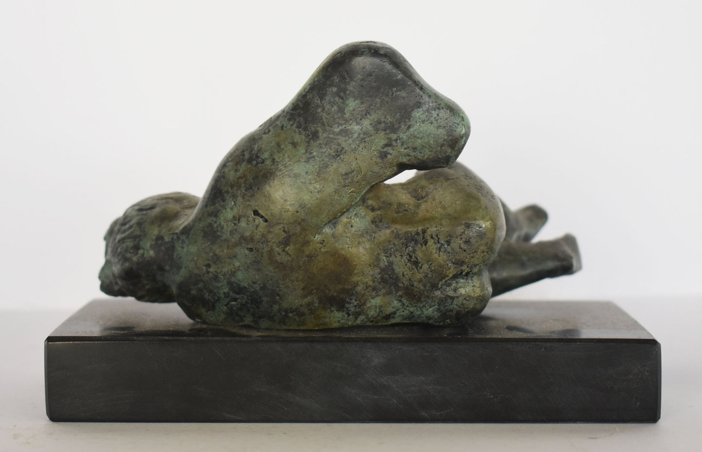 Eros Cupid - ancient Greek Roman God of love - marble base - museum reproduction - pure bronze statue