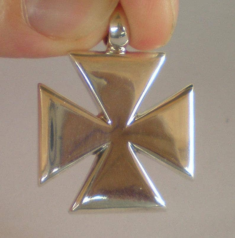 Knights templar Cross Patee - Medieval - Pendant - 925 Sterling Silver