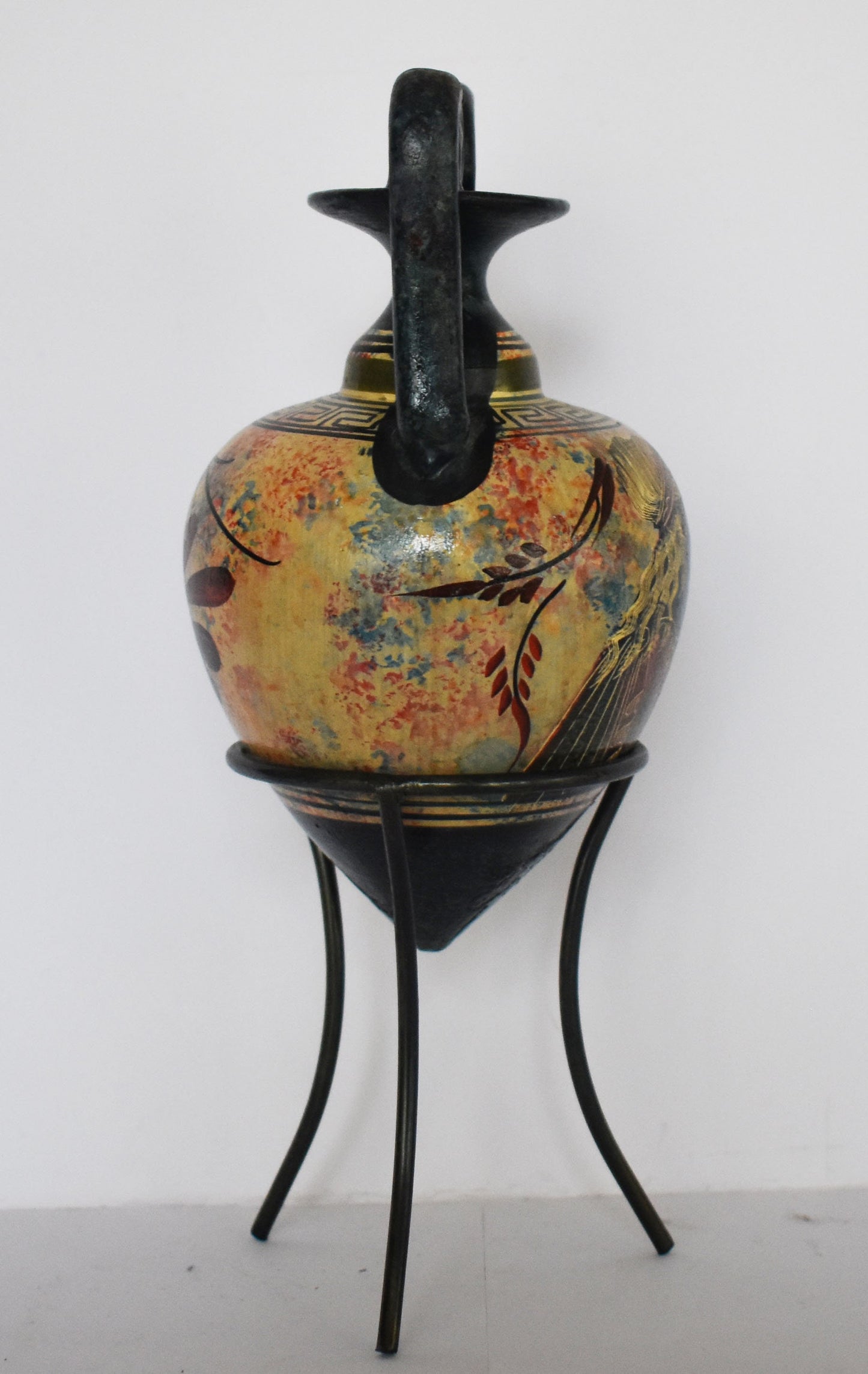 Rhyton from Greece - Vessel for Libations or Drinking - Aphrodite Venus - Meander and Floral design - Ceramic Vase