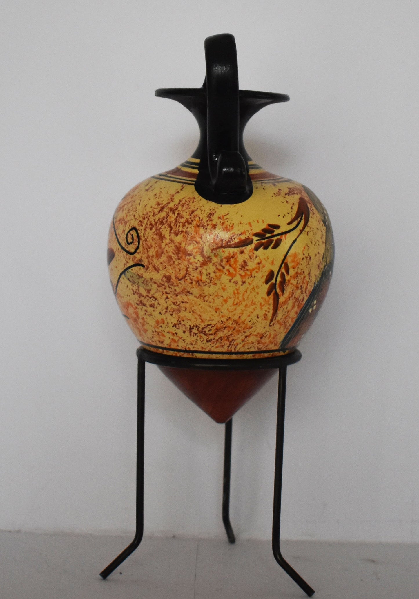 Rhyton - Vessel for Libations or Drinking - Athena - Goddess of Wisdom1 - Floral design - Ceramic Vase