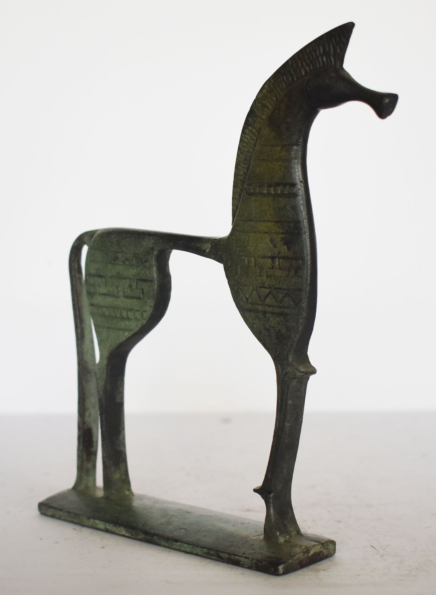 Ancient Greek Horse - pure Bronze Sculpture - Equine Decor - Symbol of Wealth and Prosperity