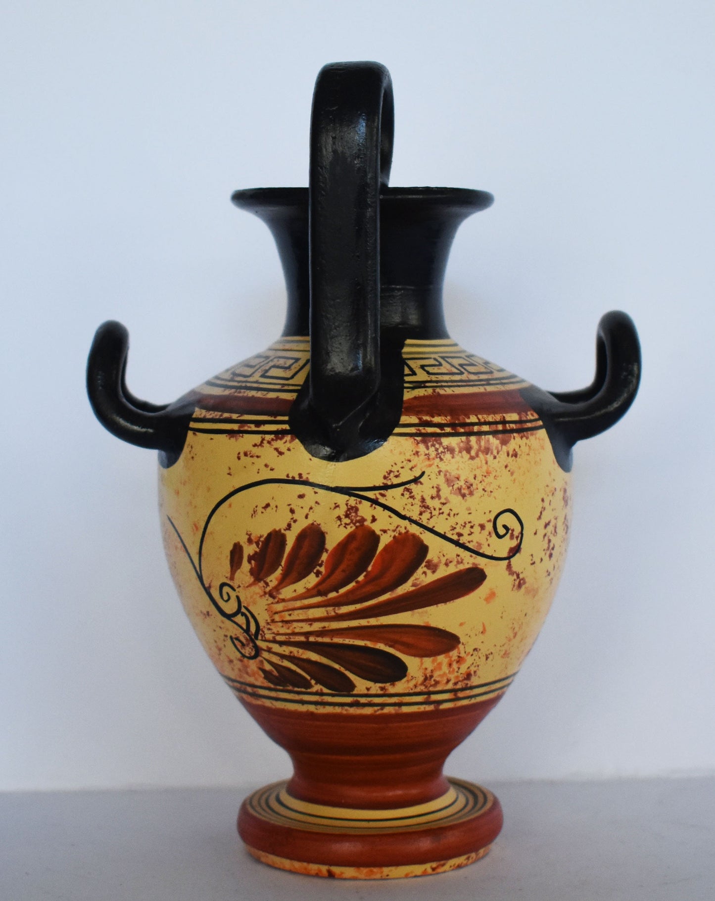 Athena Minerva – Greek Roman Goddess of Wisdom, Handicraft and Warfare - Floral design - Ceramic Vase