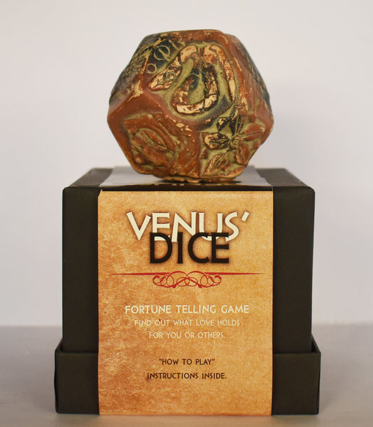 Venus Dice - Fortune Telling Game - Inspired by Ancient Greek History and Mythology - With Instructions for Use - Ceramic Artifact