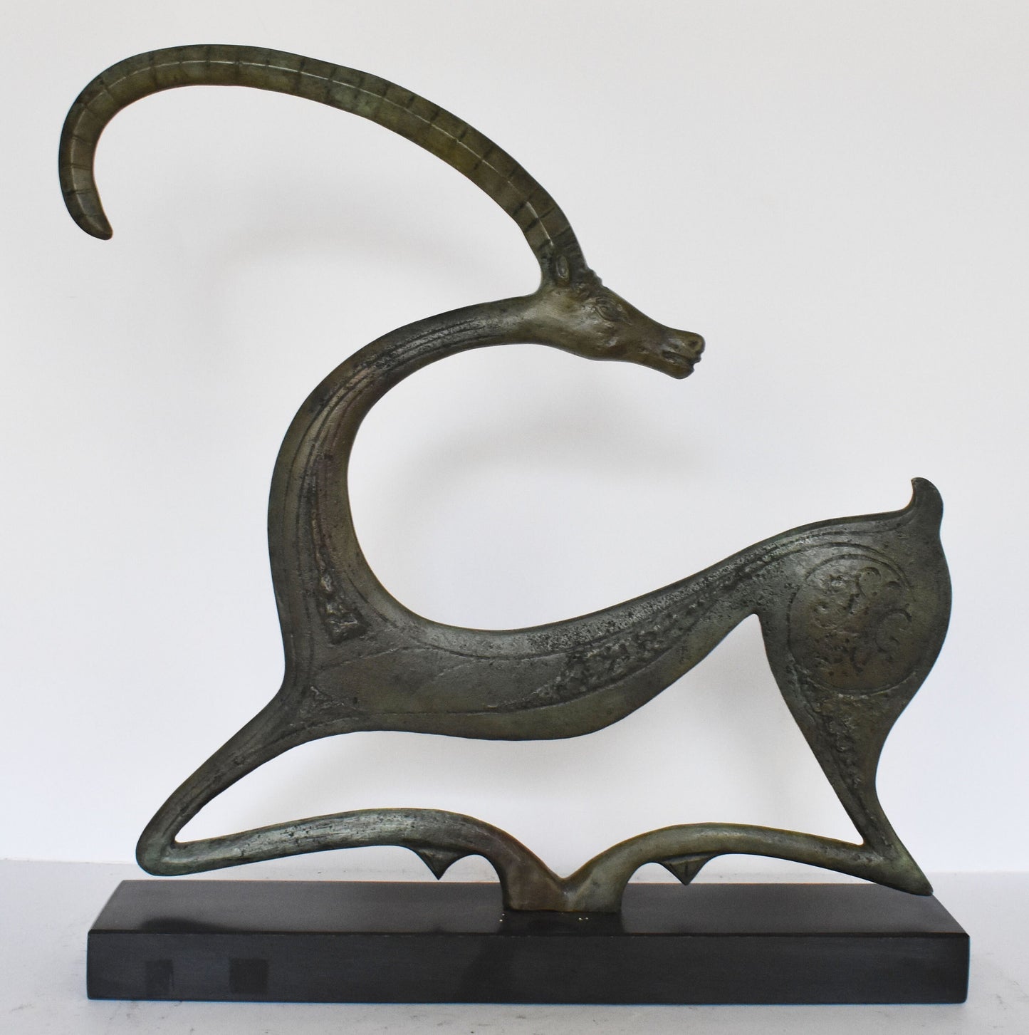 Graceful Ibex - Bronze - Symbol of Energy, Long Life, Fertility - By scaling vertical heights, the ibex teaches courage and conquering fear
