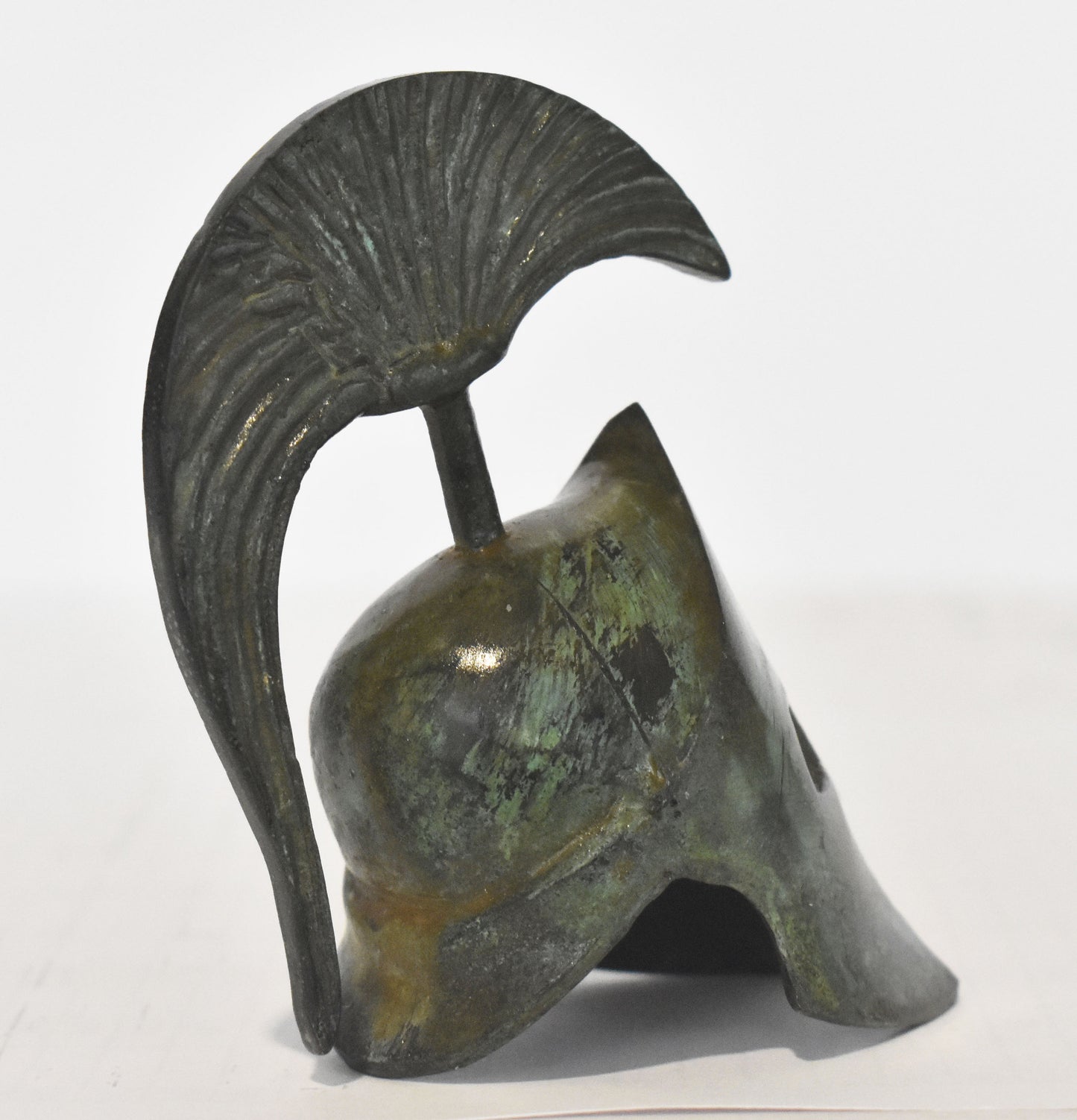 Leonida's Helmet - Spartan king - Greek legend - Battle of Thermopylae - 300 Spartans - pure bronze statue