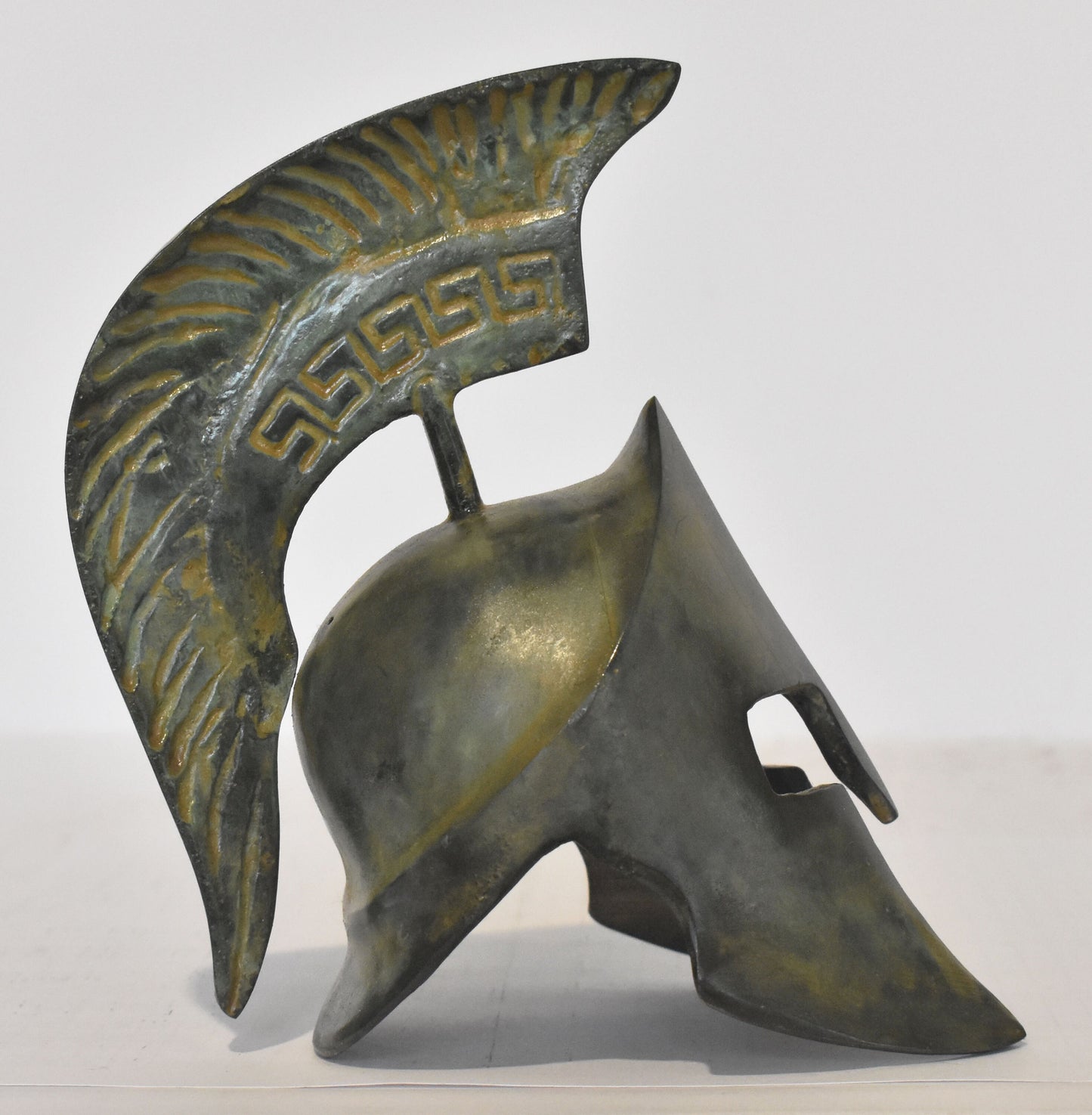 Leonida's Helmet - Spartan king - Thermopylae - legendary battle - 300 Spartans - pure bronze statue