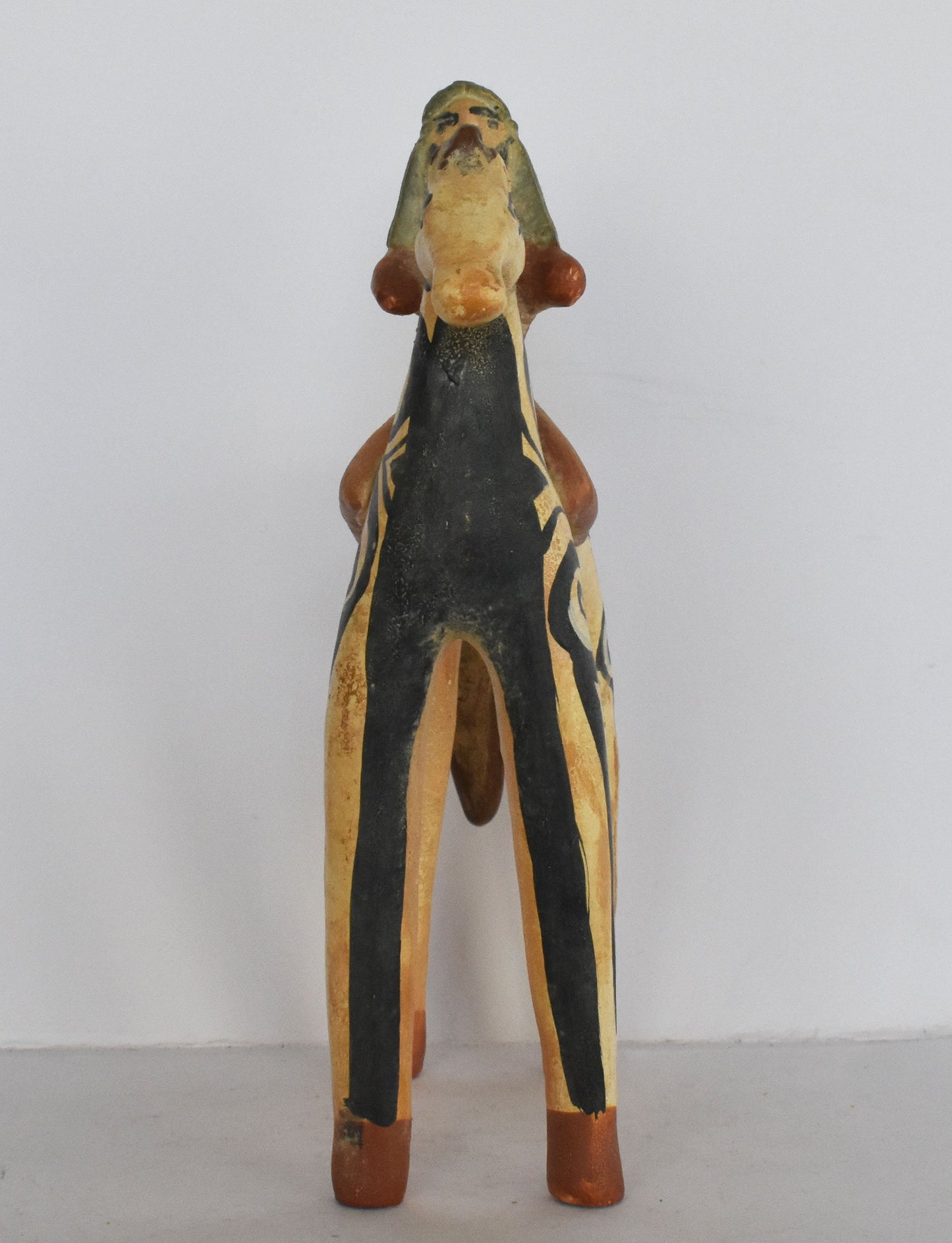 Statuette of a Horse and Rider - Athens, 500 BC - Symbol of Courage, Integrity, Power - Miniature - Museum Reproduction - Ceramic Artifact