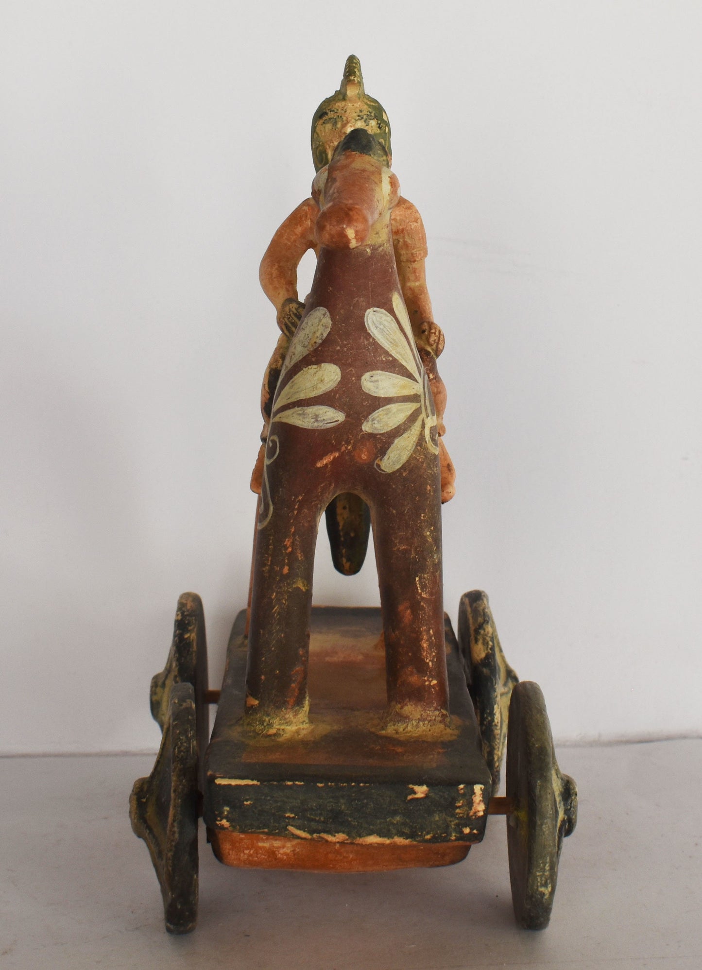 Horse Rider - Wheels Toy - Athens, Attica - 500 BC - Miniature - Museum Reproduction - Ceramic Artifact