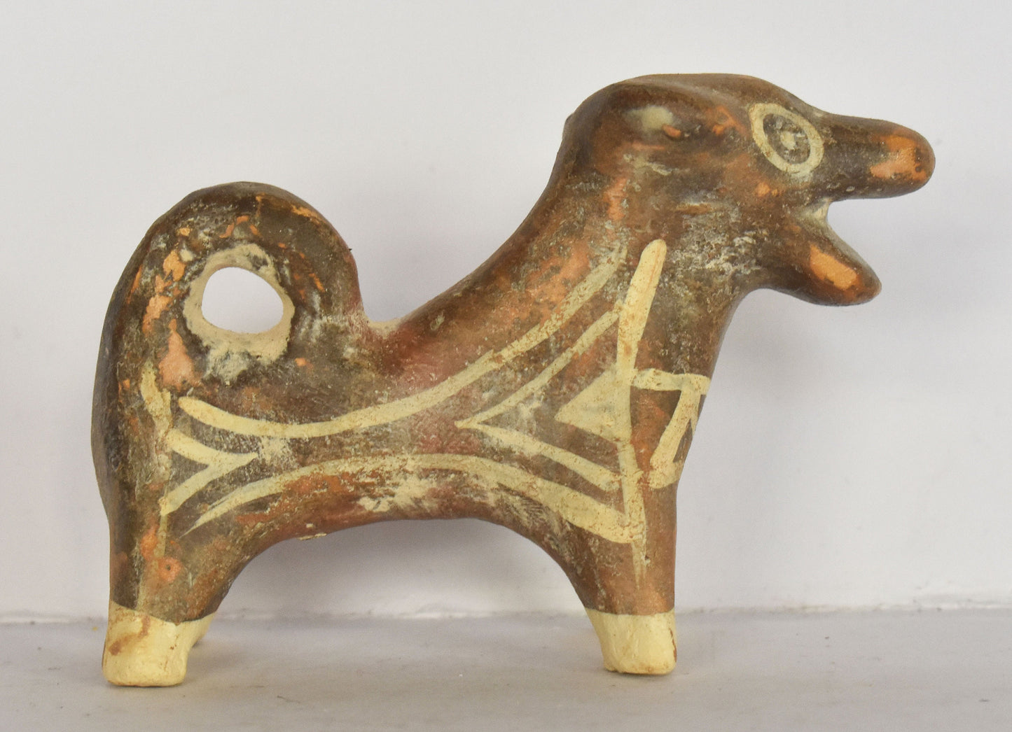 Idol of a Dog -  Mycenae - 1100 BC - Symbol of Loyalty, Vigilance, Guardian, Protector - Miniature - Museum Reproduction - Ceramic Artifact
