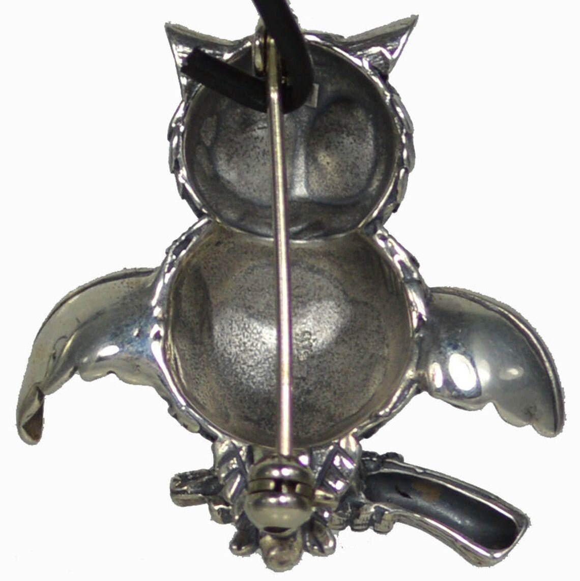 Athenian Owl - Symbol of Wisdom and Inelligence - Brooch Pin - 925 Sterling Silver