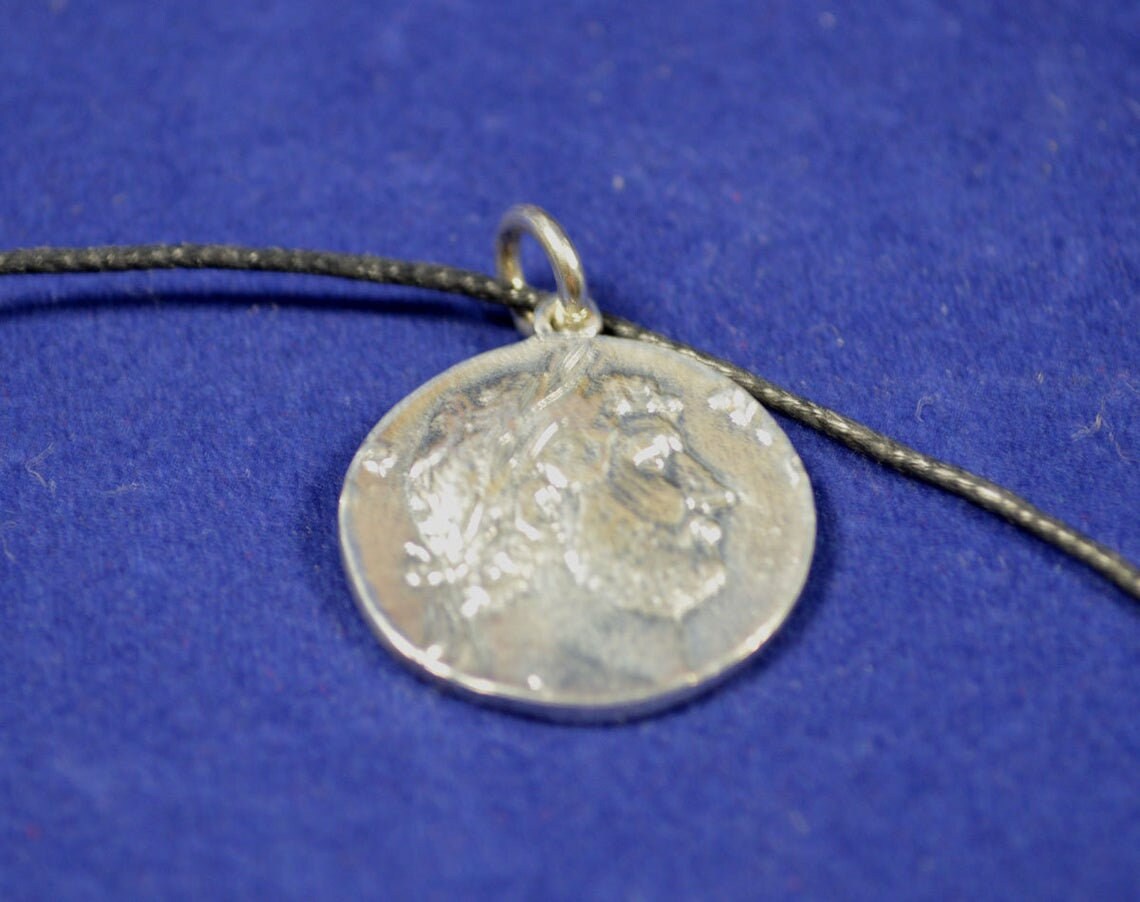 Antinous and Hadrian - An Ancient Love Story over the Centuries - Twosided Medallion - Pendant - 925 Sterling Silver