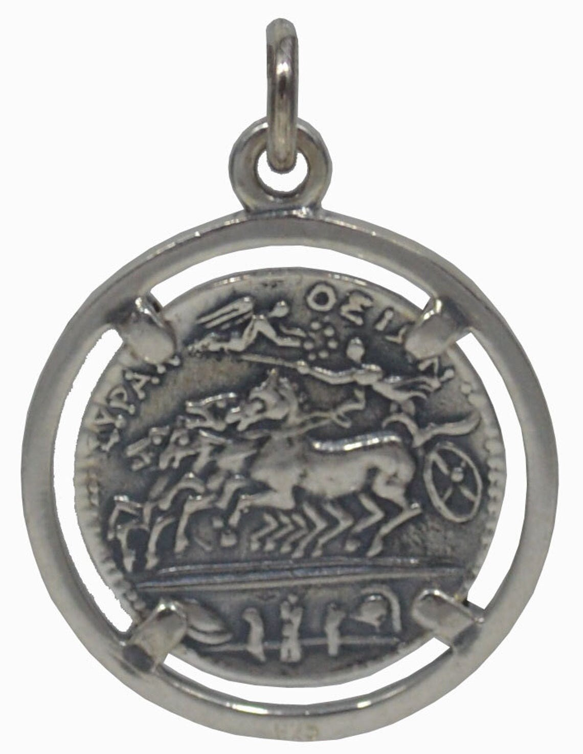 Arethusa - Nymph - Nereus Daughter - Syracuse Dekadrachm - 405-367 BC - Coin Pendant - 925 Sterling Silver