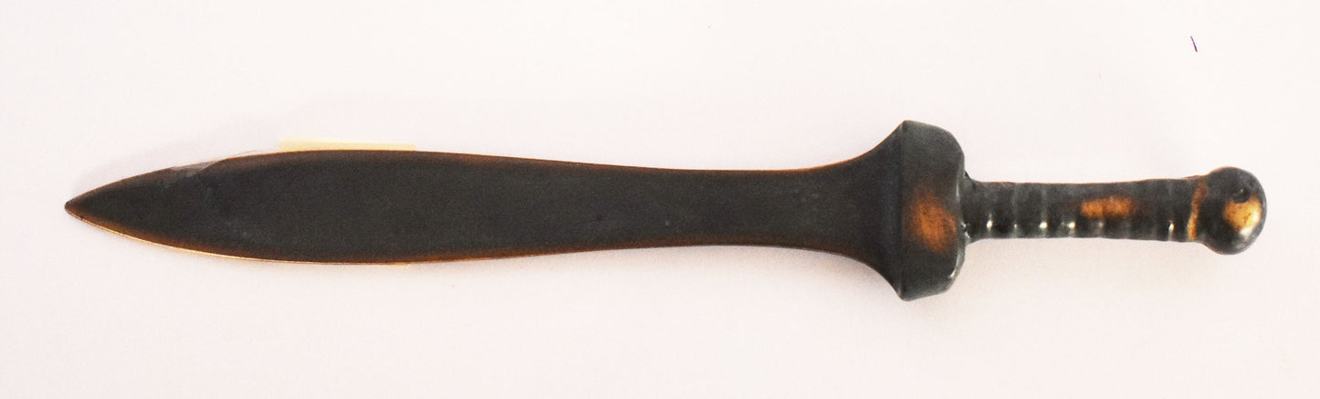 Spartan Soldier Sword - Paper Knife - Letter Opener- pure Bronze Sculpture