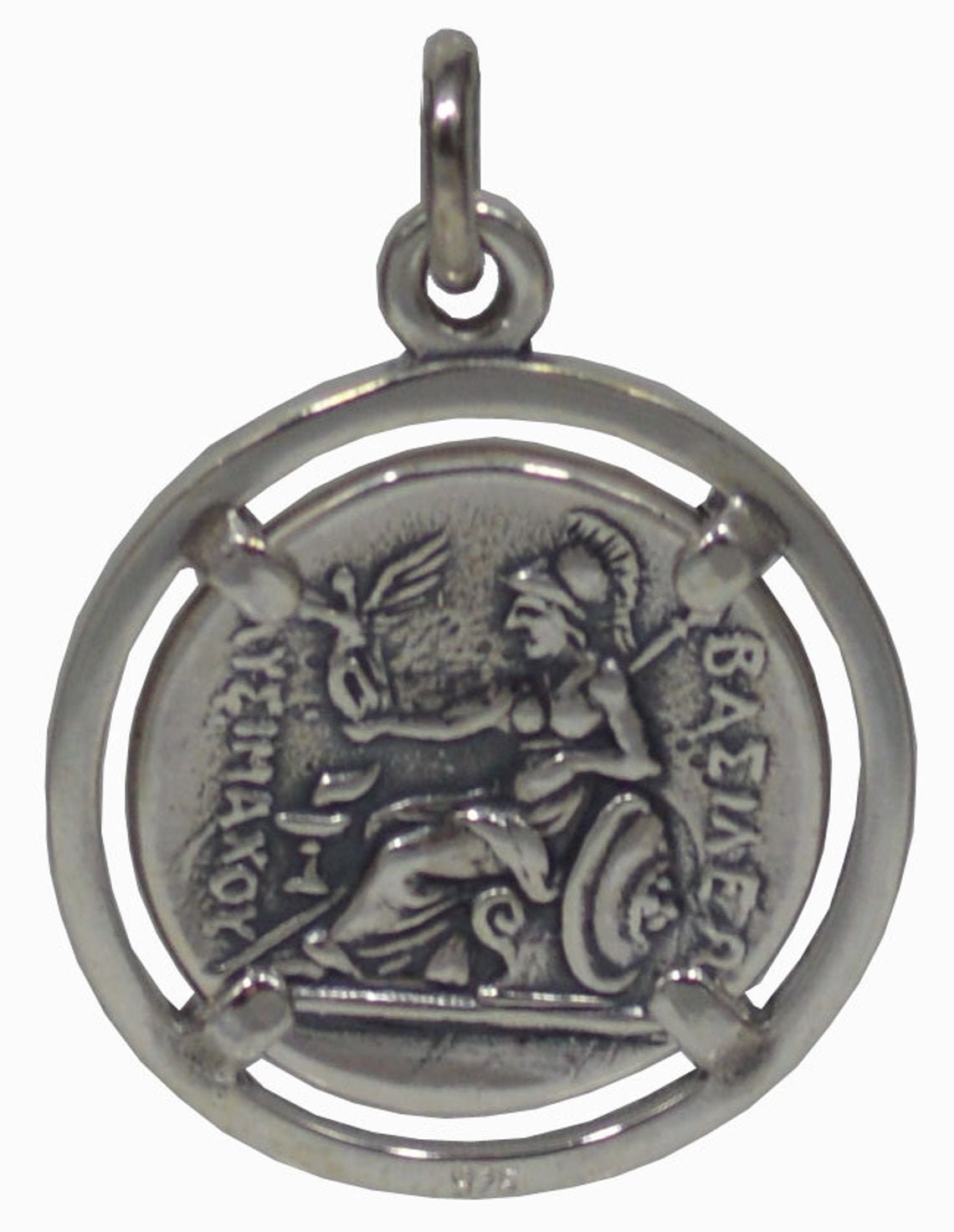 Alexander The Great - King of Macedonia - Lysimachos Coin - Pendant - 925 Sterling Silver