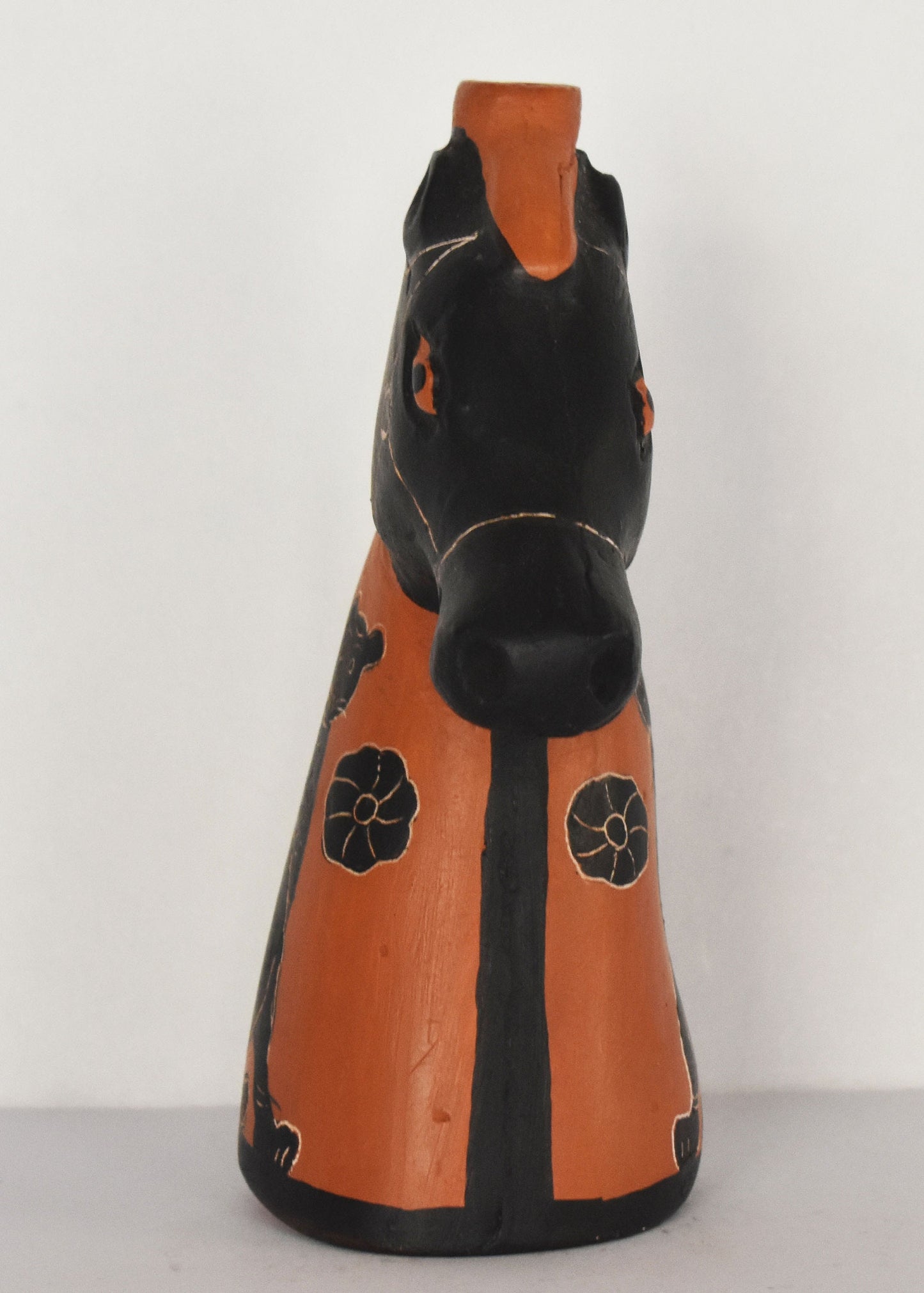 Horse Head - Athens, Attica - 500 BC - Symbol of Courage, Integrity, Power - Miniature - Museum Reproduction - Ceramic Artifact