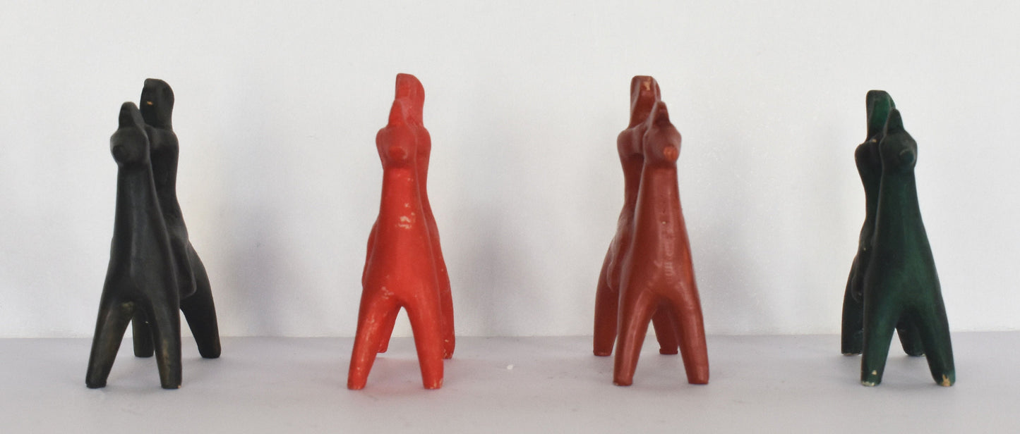 Horse Rider - Children's Toy - Set of 4 - Athens, Attica - 640 BC - Miniature - Museum Reproduction - Ceramic Artifact