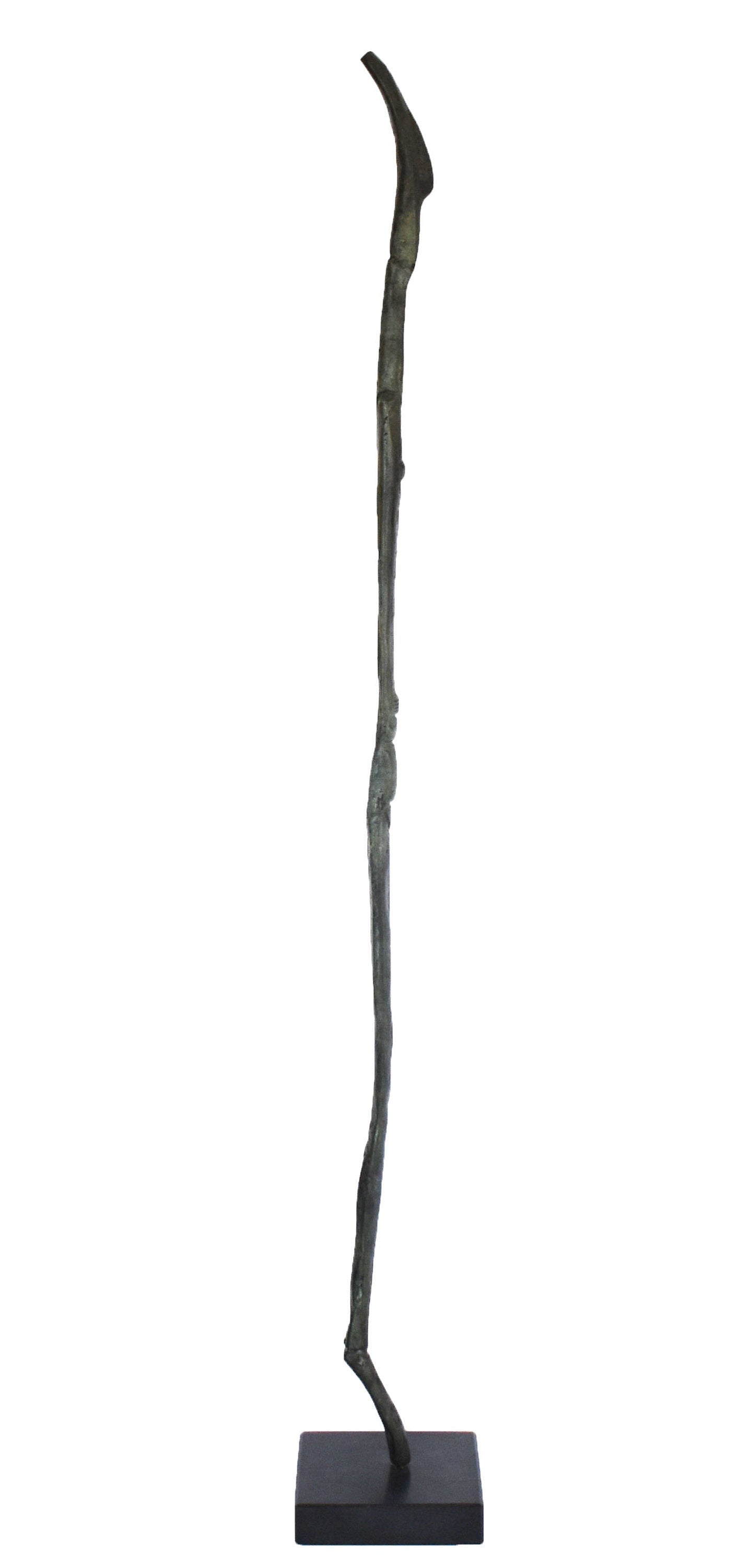 Cycladic female idol - highly stylised depiction of the human form - Figure from Keros island, Greece - marble base - pure bronze statue