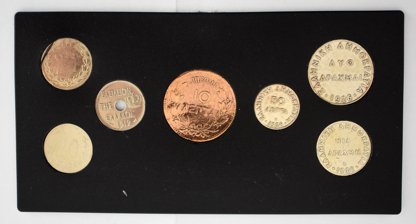 Drachmas - National Currency of Greece - Pre-Euro Coinage - 1878 - 1926 -  Original Coins Collection