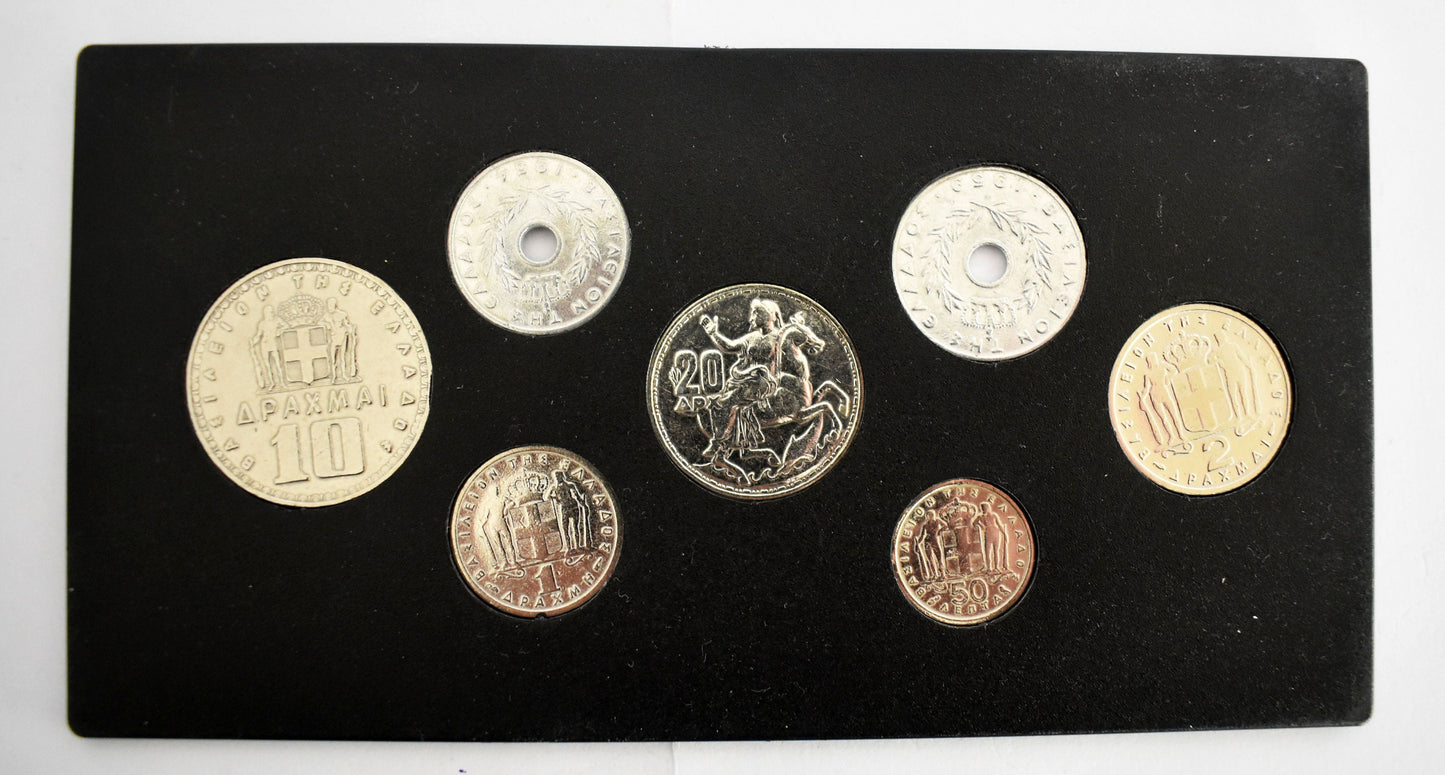 Drachmas - National Currency of Greece - Pre-Euro Coinage - 1954 - 1960 - Original Coins Collection