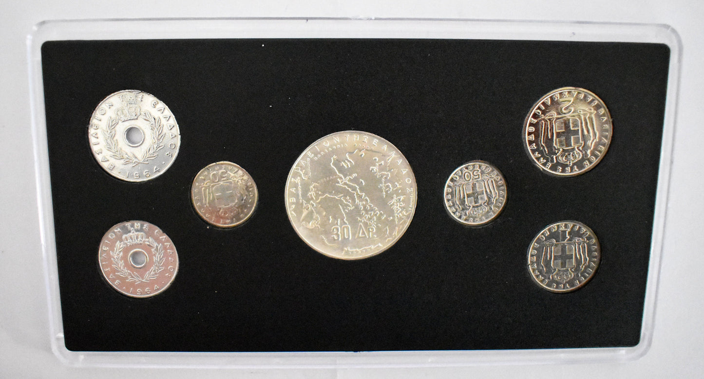 Drachmas - National Currency of Greece - Pre-Euro Coinage - Complete set of 1962 - 1963 - 1964 - Original Coins Collection