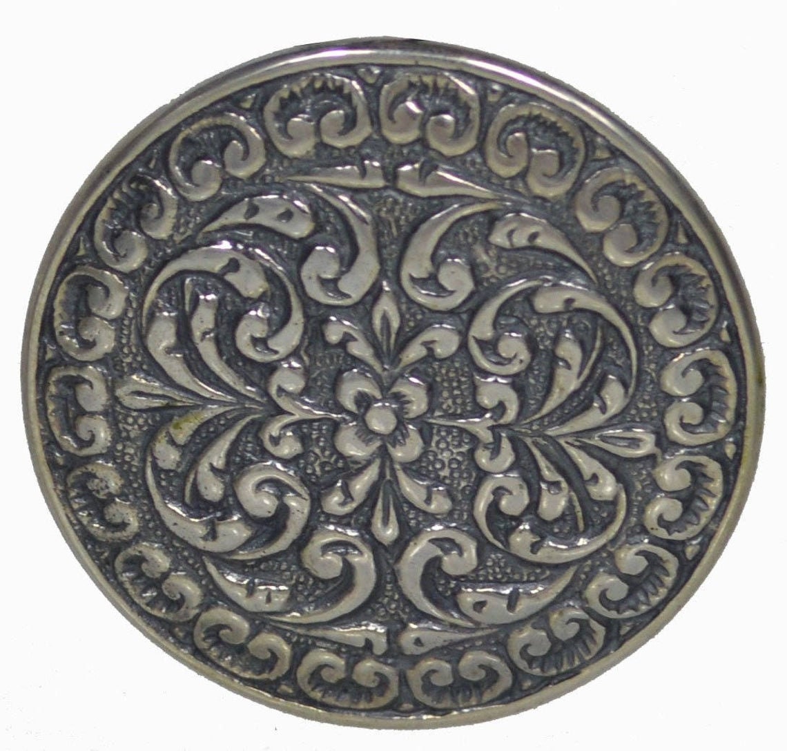 Byzantine Ornament - Floral Motif - Pendant - Brooch Pin - 925 Sterling Silver