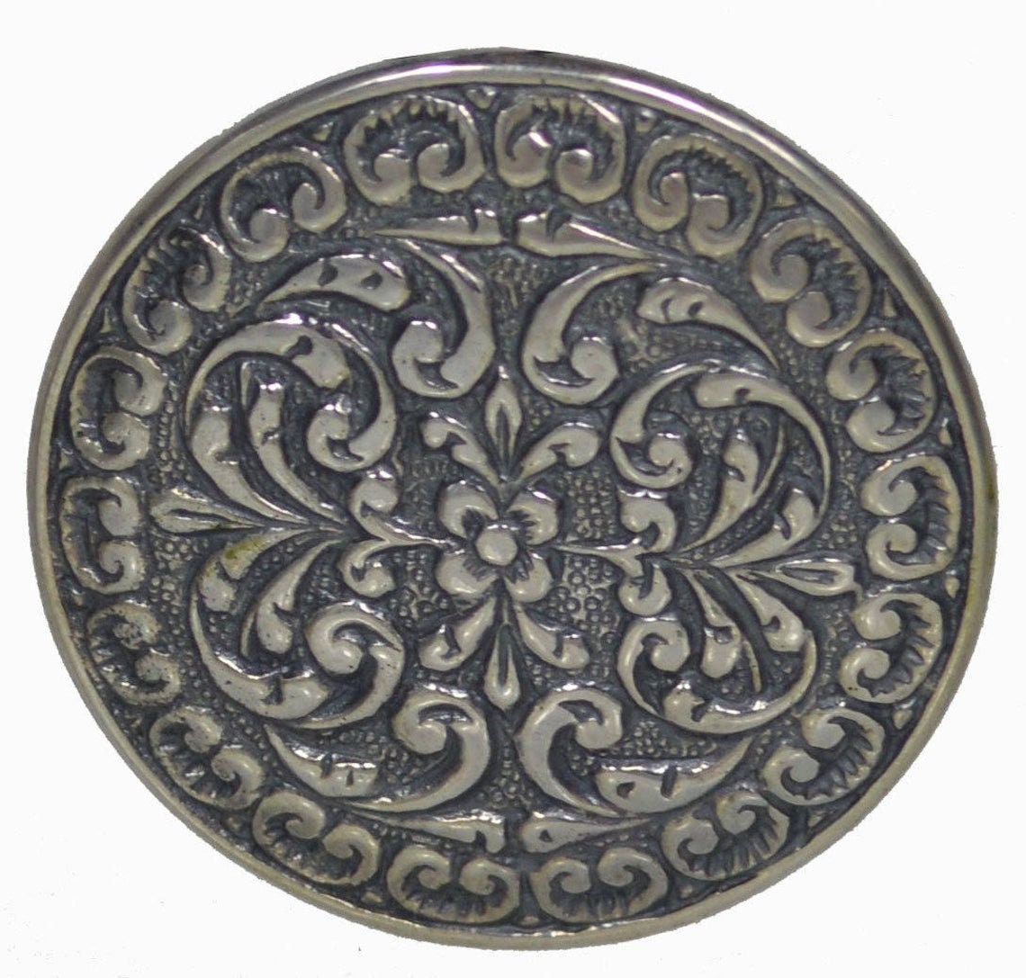 Byzantine Ornament - Floral Motif - Pendant - Brooch Pin - 925 Sterling Silver