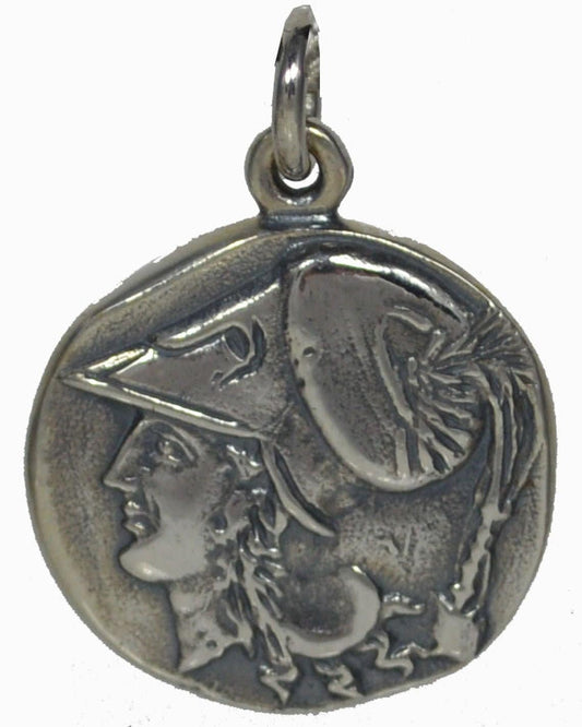 Athena - Greek Roman Goddess of Wisdom - Pegasus, Mythical Horse  - Corinth Stater, 345-307 BC - Coin Pendant - 925 Sterling Silver