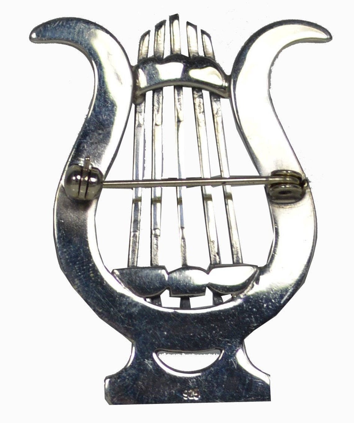 Apollo's Lyre - Musical Instrument invented by Hermes and given to Apollo as a gift - Ancient Greece - Brooch Pin - 925 Sterling Silver