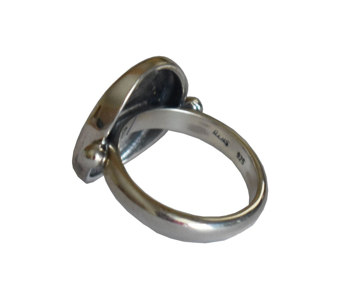 Minoan Bull Head - Symbol of Cosmic Energy, Forces of Life and Death, Pillars of the universe - Ring - Size Us 8 1/2 - 925 Sterling Silver