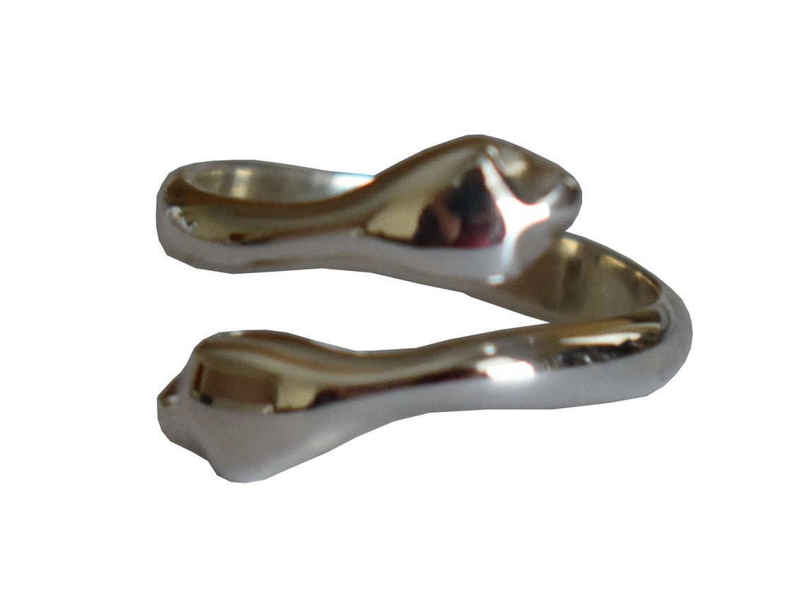 Minoan Snake - Greek Symbol of Rebirth, Transformation, Immortality and Healing - Ring - Size Between Us 6 to 9 - 925 Sterling Silver