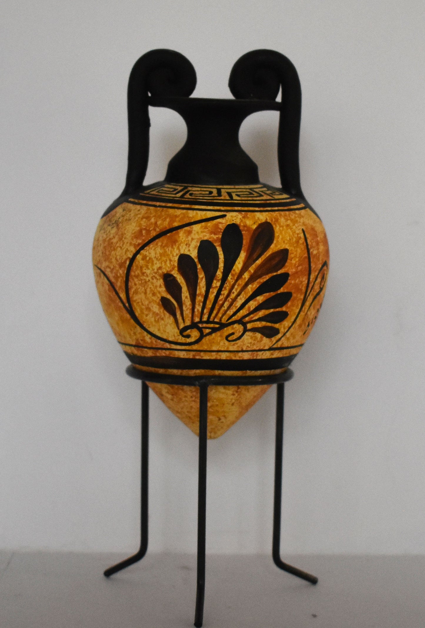 Rhyton - Vessel for Libations or Drinking - Dionysus - God of Vegetation, Wine and Ecstasy. - Floral design - Ceramic Vase