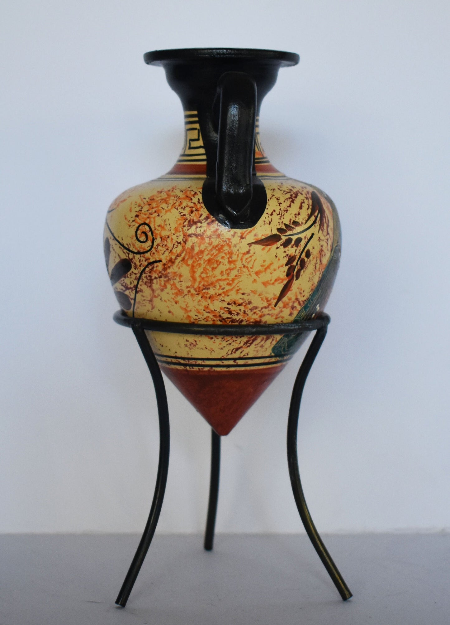 Rhyton - Vessel for Libations or Drinking - Hera - Goddess of Marriage, Life of Women, Queen of Heaven - Floral design - Ceramic Vase