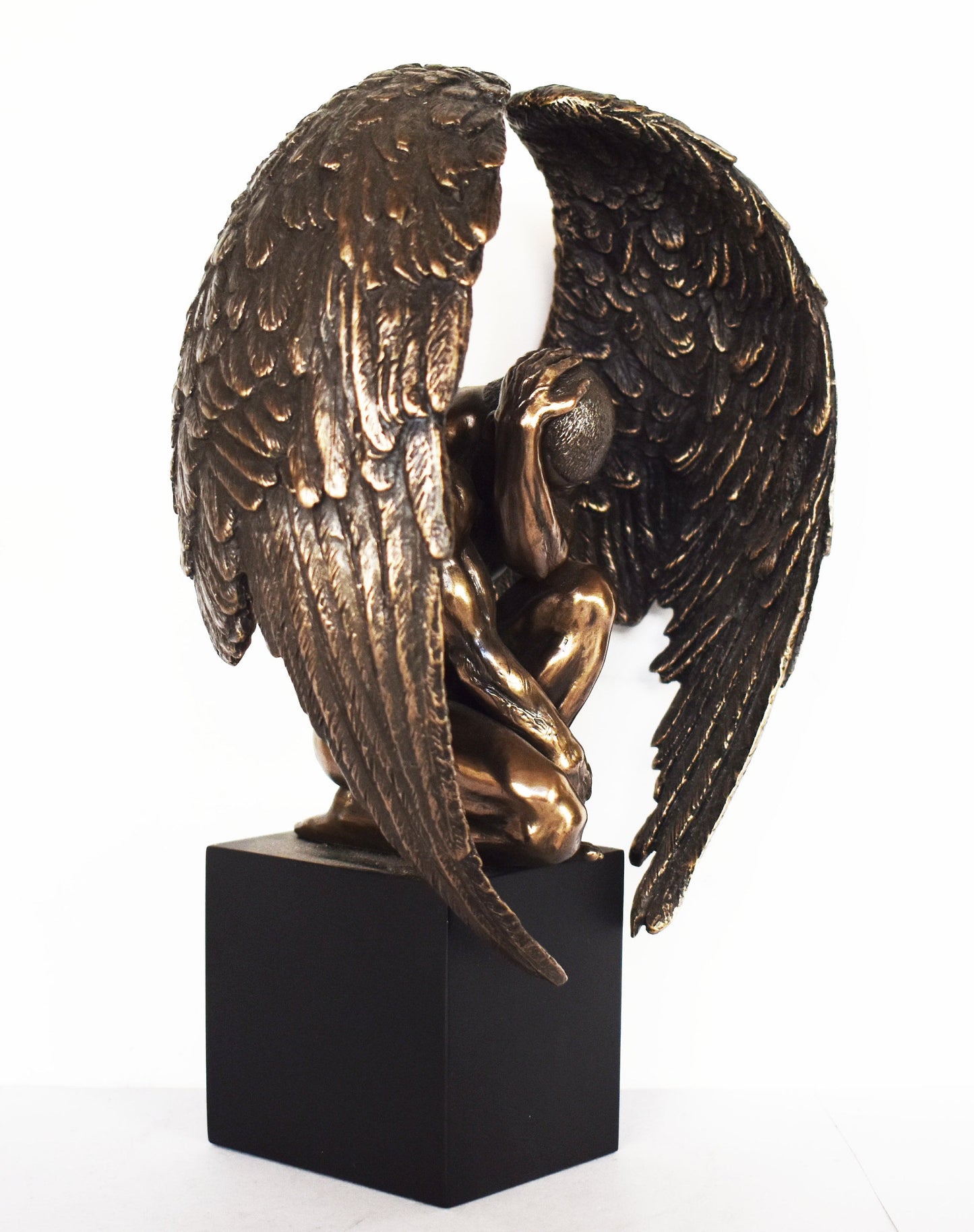 Fallen Angel - Cast Out of Heaven or Sinned - Tempt Humans to Lawlessness - Cold Cast Bronze Resin