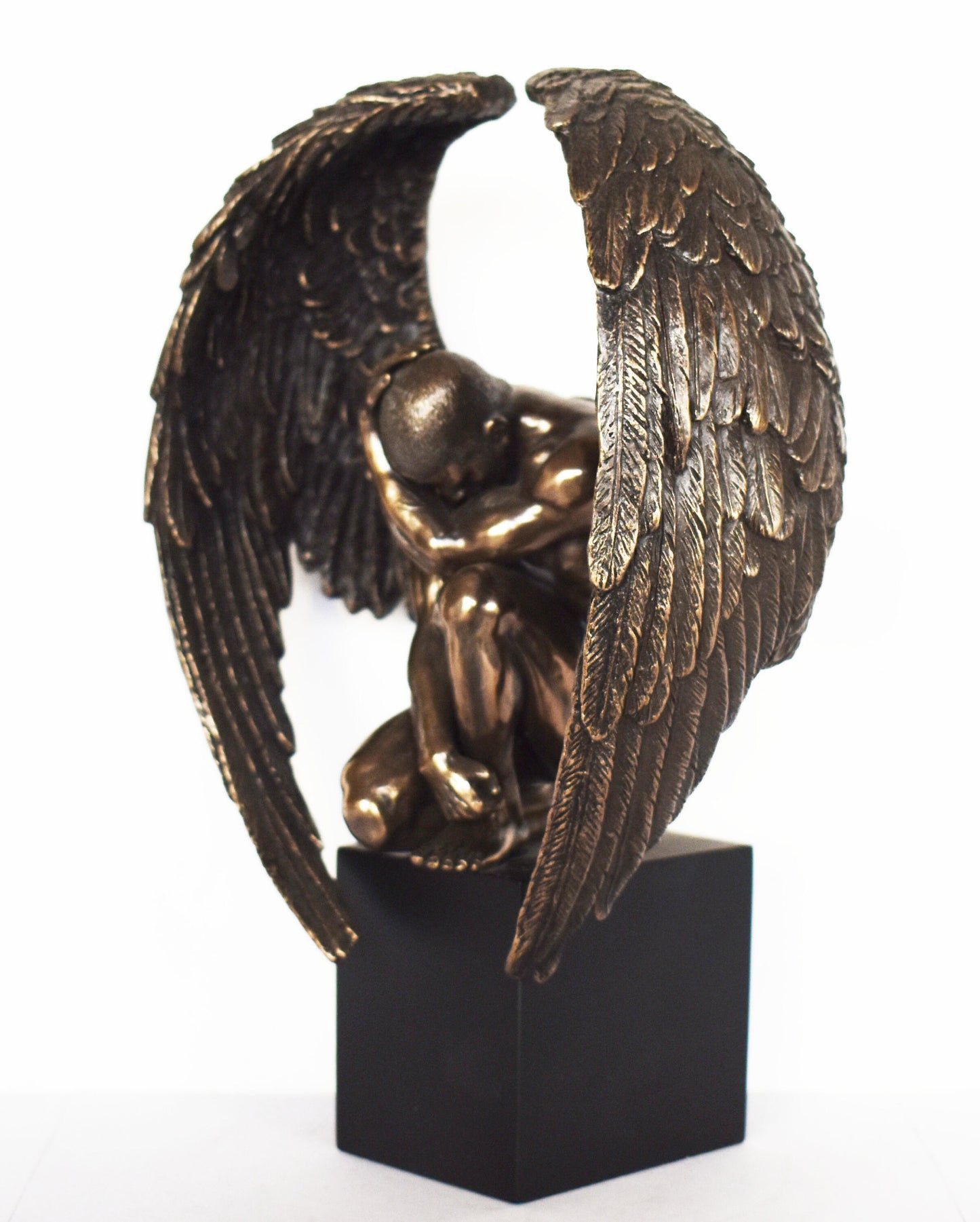 Fallen Angel - Cast Out of Heaven or Sinned - Tempt Humans to Lawlessness - Cold Cast Bronze Resin