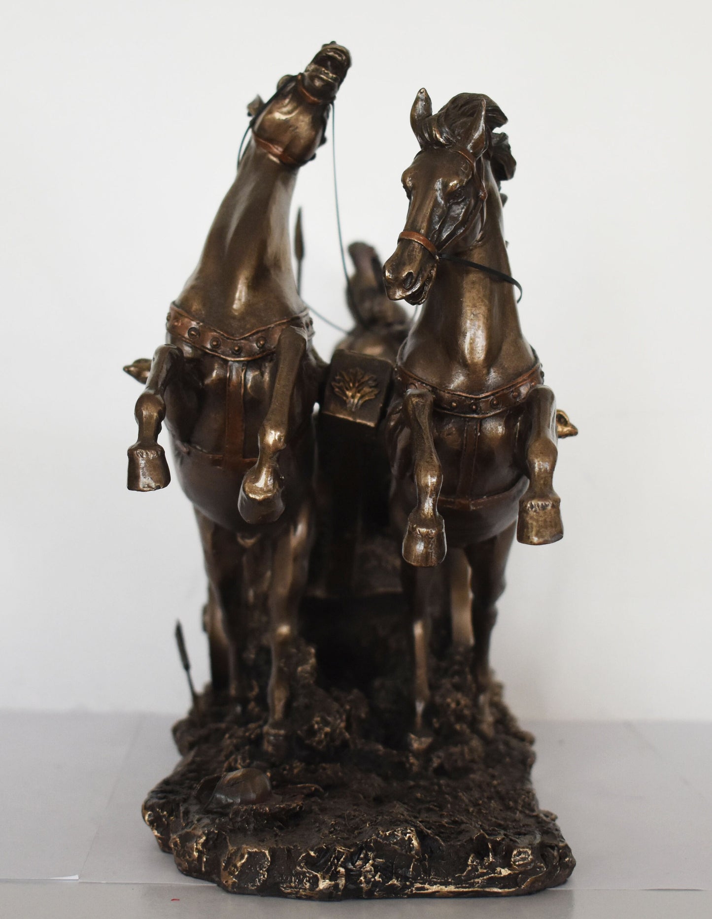 Achilles on Chariot- Greek Hero - Son of Thetis and Peleus - Trojan War - Homer's Iliad - Cold Cast Bronze Resin